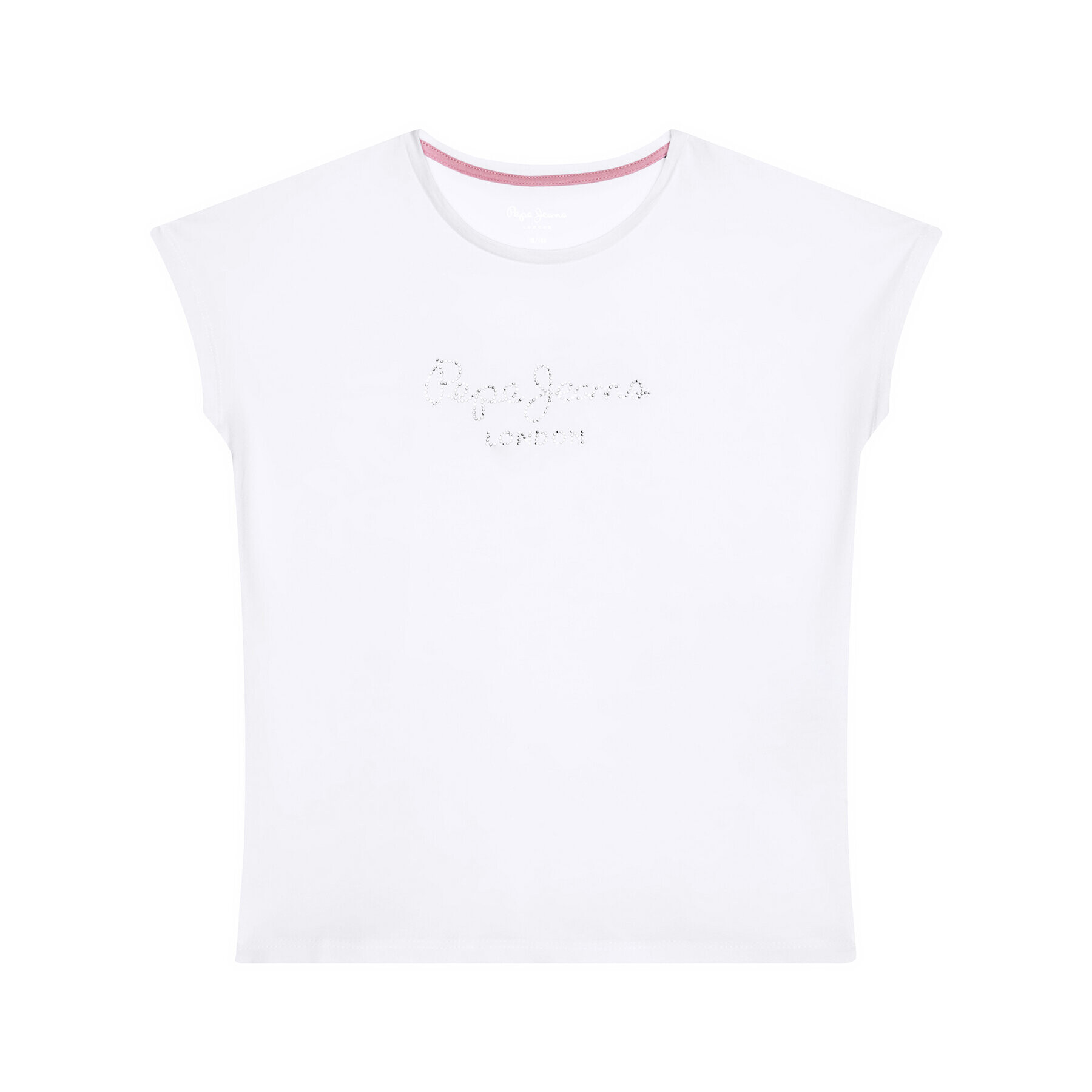 Pepe Jeans Тишърт Nuria PG502460 Бял Regular Fit - Pepit.bg