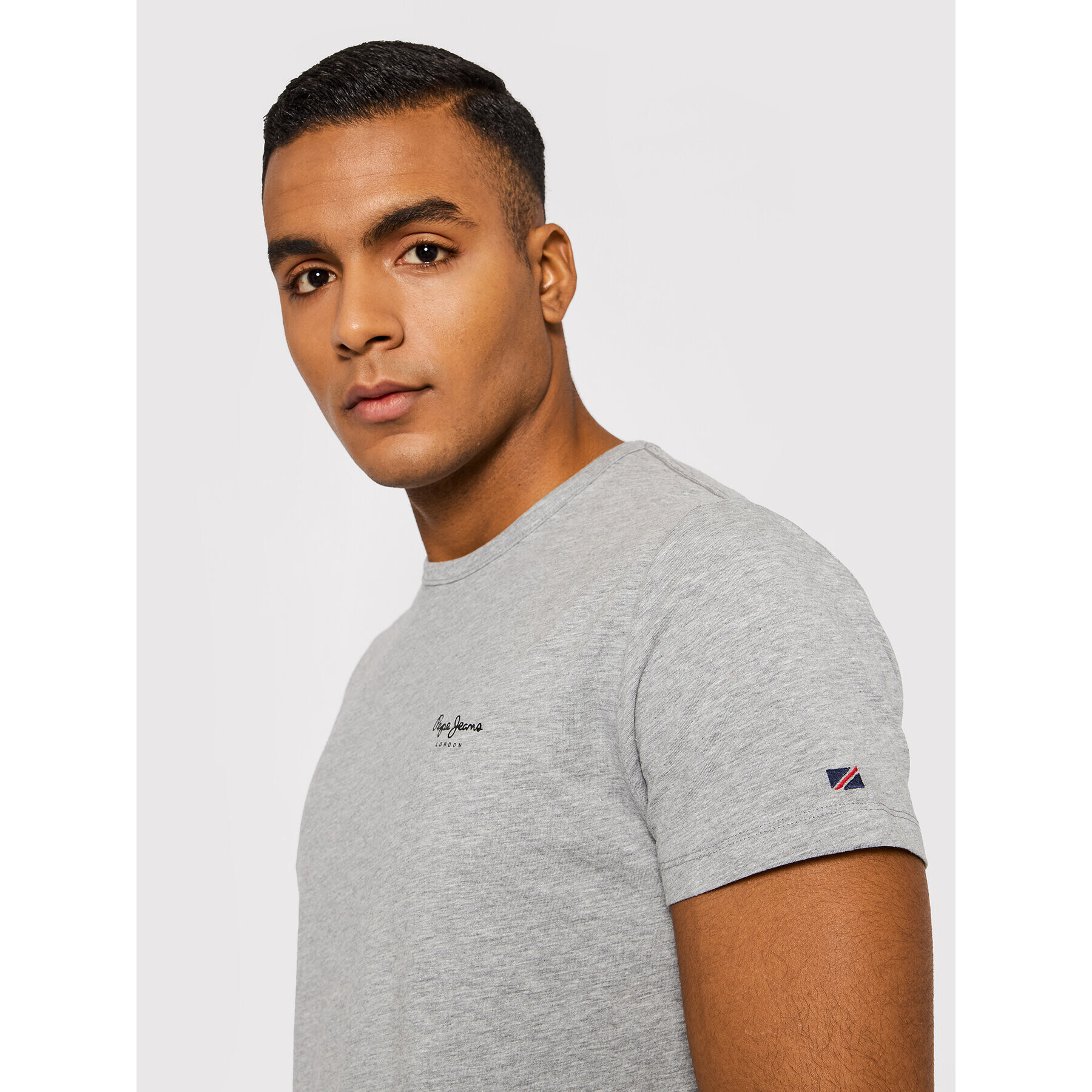 Pepe Jeans Тишърт Original Basic 3 N PM508212 Сив Slim Fit - Pepit.bg