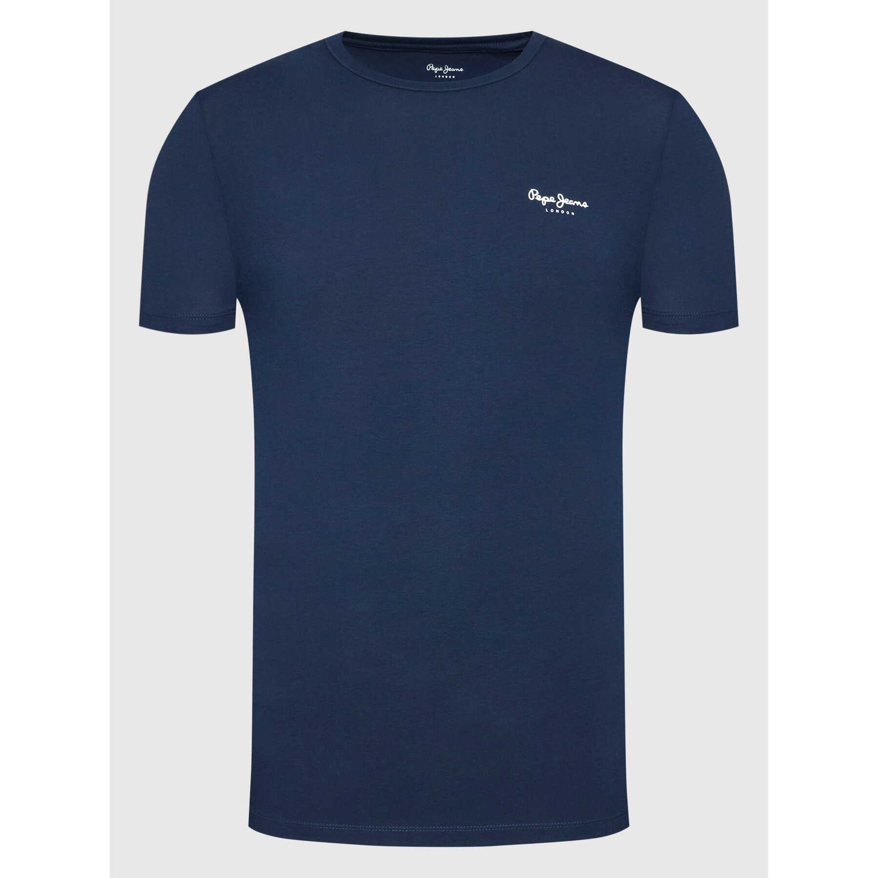Pepe Jeans Тишърт Original Basic 3 N PM508212 Тъмносин Slim Fit - Pepit.bg
