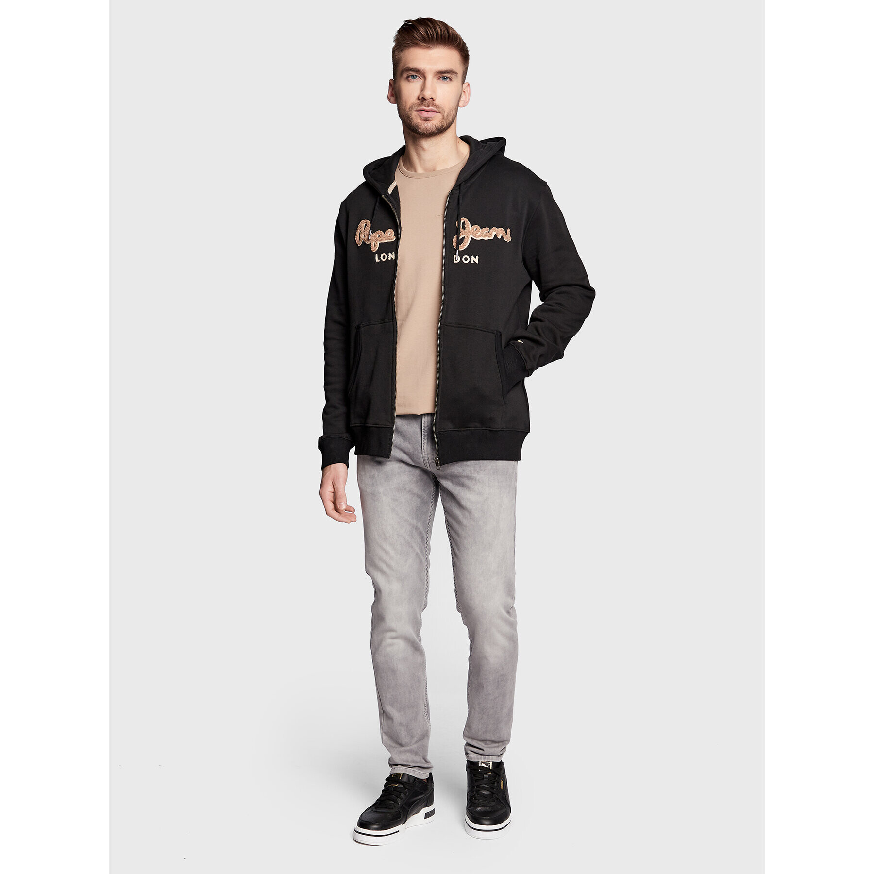 Pepe Jeans Тишърт Original Basic PM508212 Бежов Slim Fit - Pepit.bg