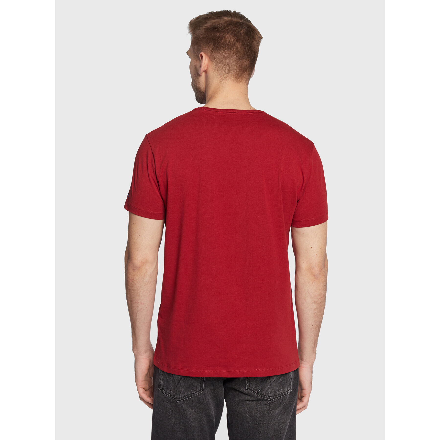 Pepe Jeans Тишърт Original Basic PM508212 Бордо Slim Fit - Pepit.bg