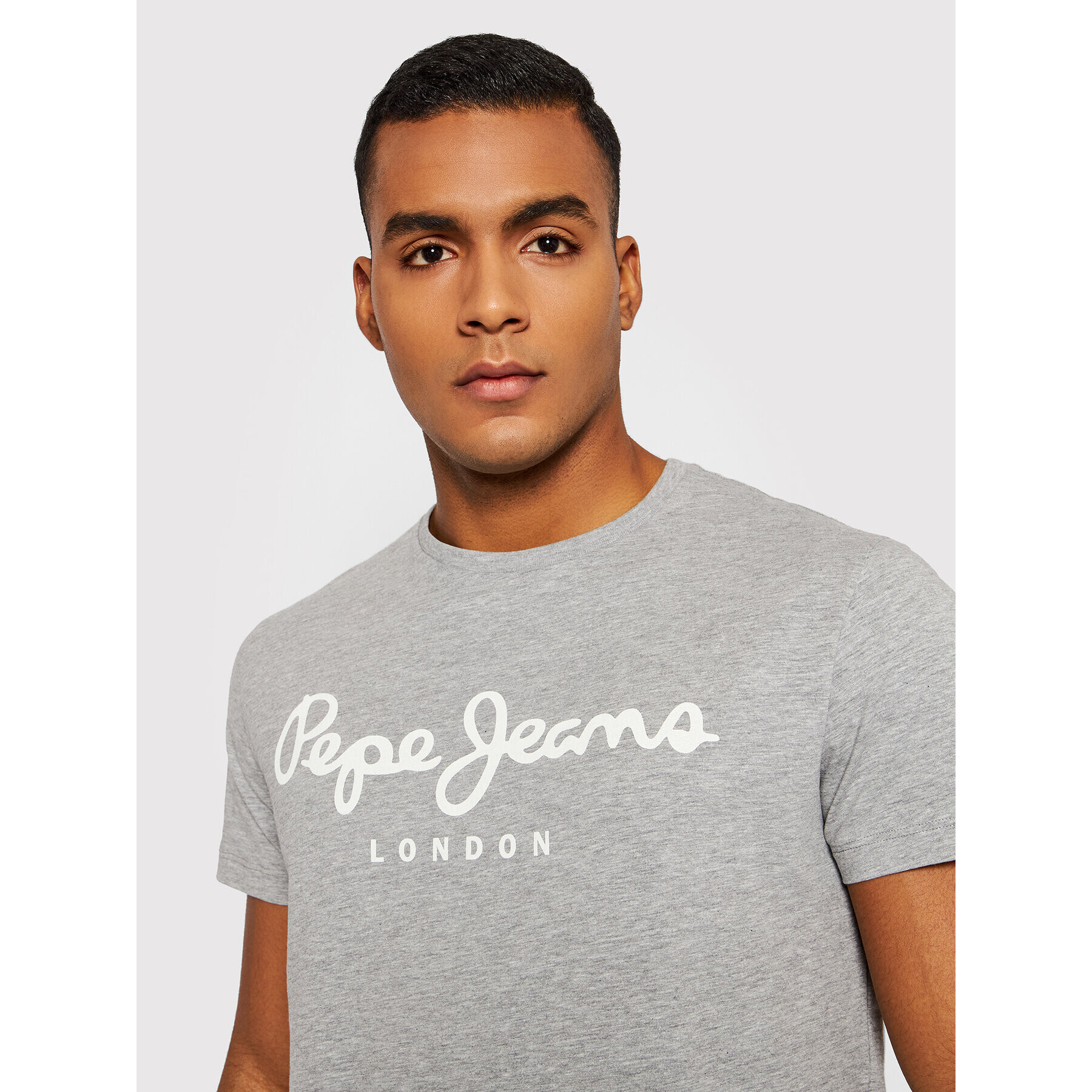 Pepe Jeans Тишърт Original PM508210 Сив Slim Fit - Pepit.bg