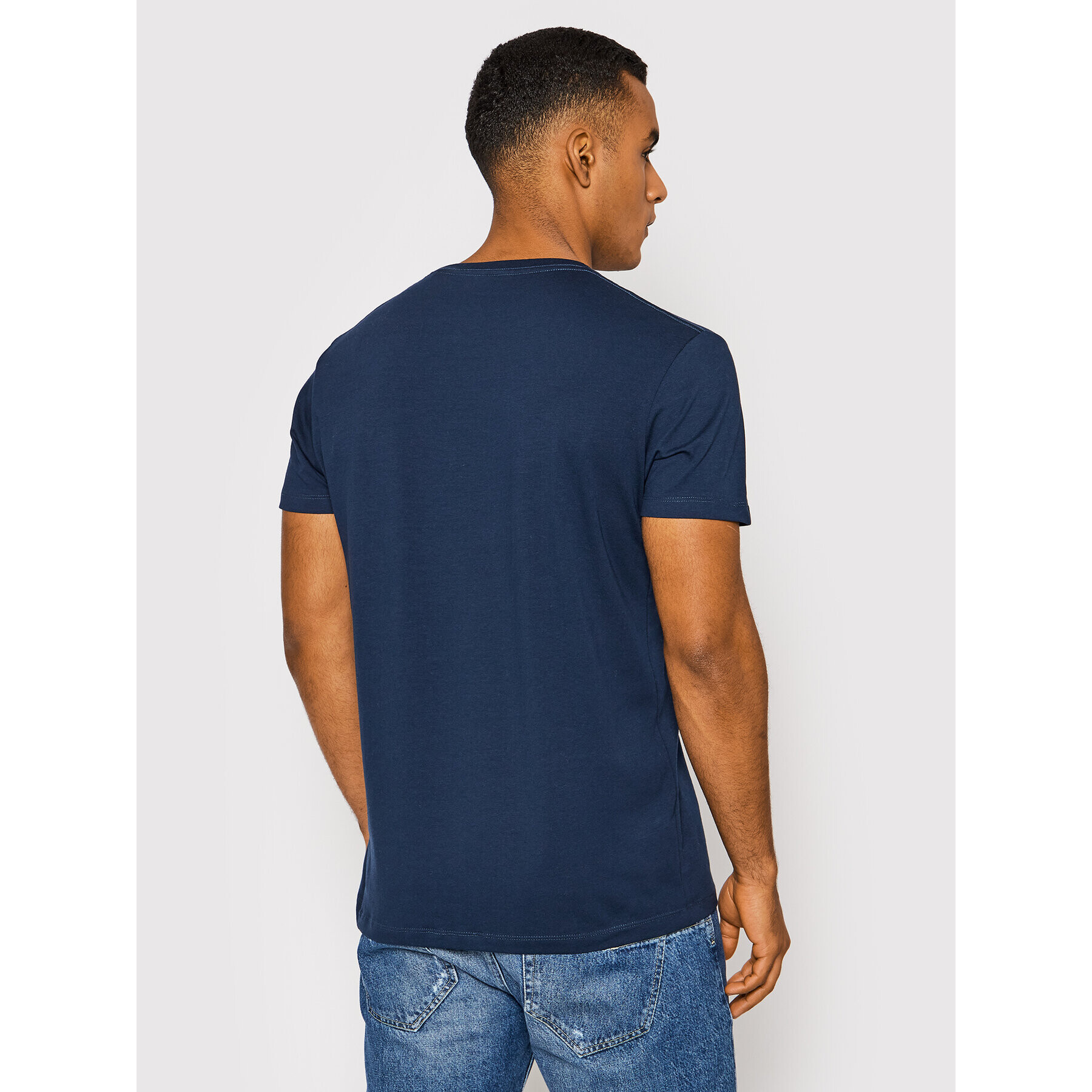Pepe Jeans Тишърт Original PM508210 Тъмносин Slim Fit - Pepit.bg