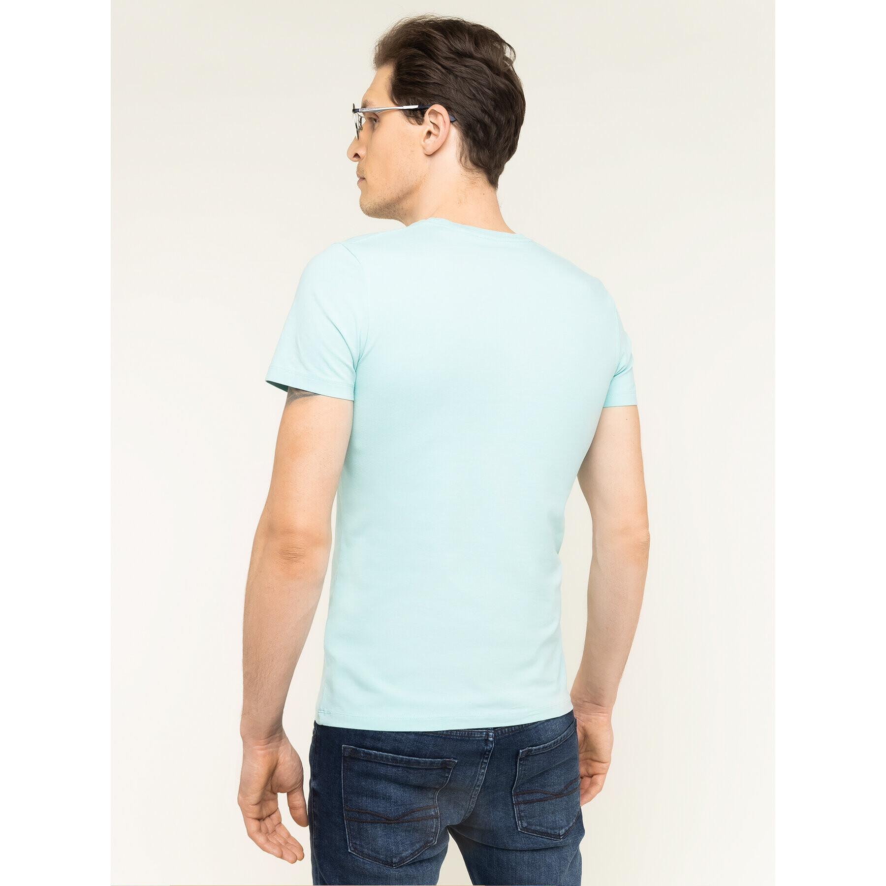 Pepe Jeans Тишърт Original Stretch PM501594 Син Slim Fit - Pepit.bg