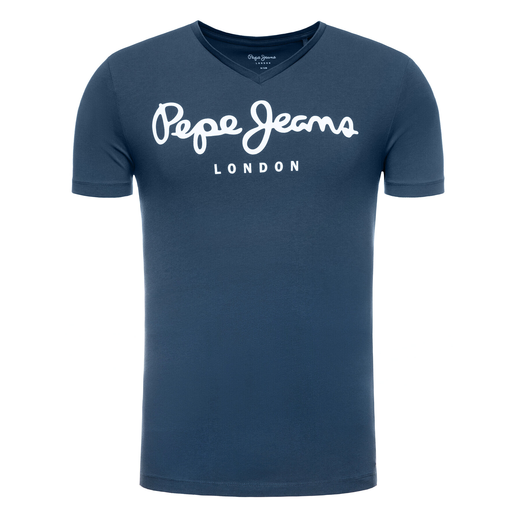 Pepe Jeans Тишърт Original Stretch V PM500373 Тъмносин Slim Fit - Pepit.bg