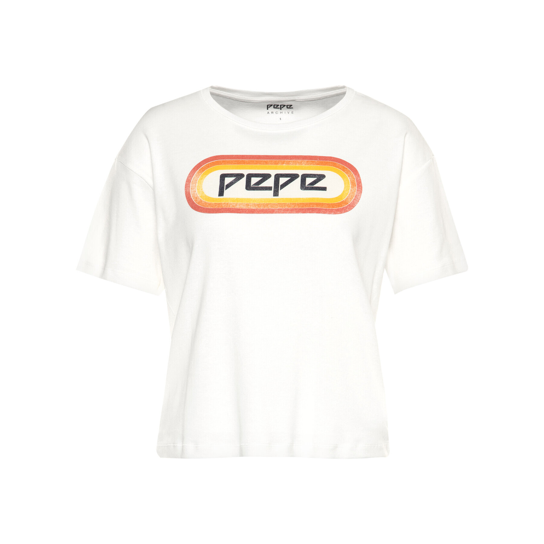 Pepe Jeans Тишърт Paula PL504476 Бял Regular Fit - Pepit.bg