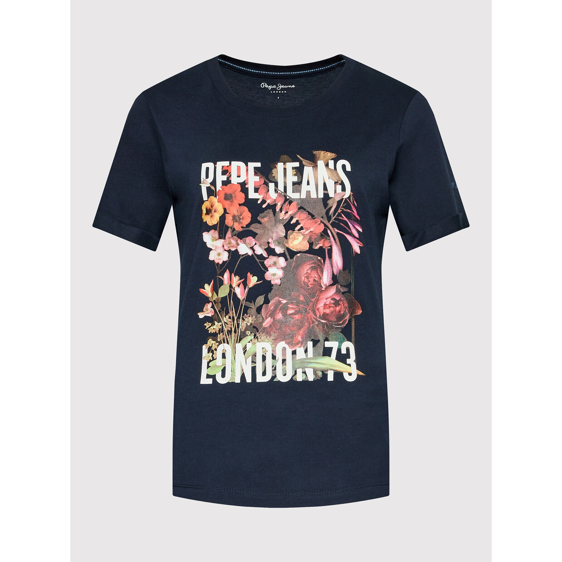 Pepe Jeans Тишърт Pauline PL505220 Тъмносин Regular Fit - Pepit.bg