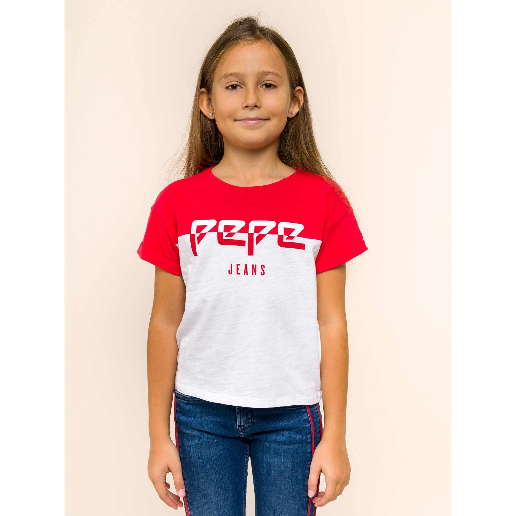 Pepe Jeans Тишърт PG502208 Бял Regular Fit - Pepit.bg