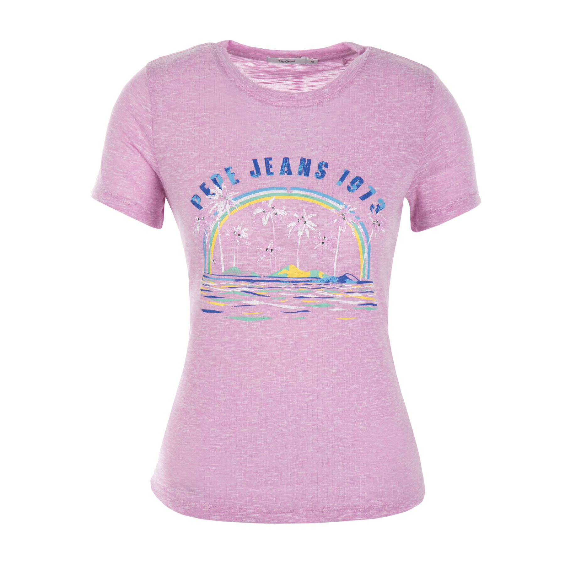 Pepe Jeans Тишърт PL504055 Розов Regular Fit - Pepit.bg