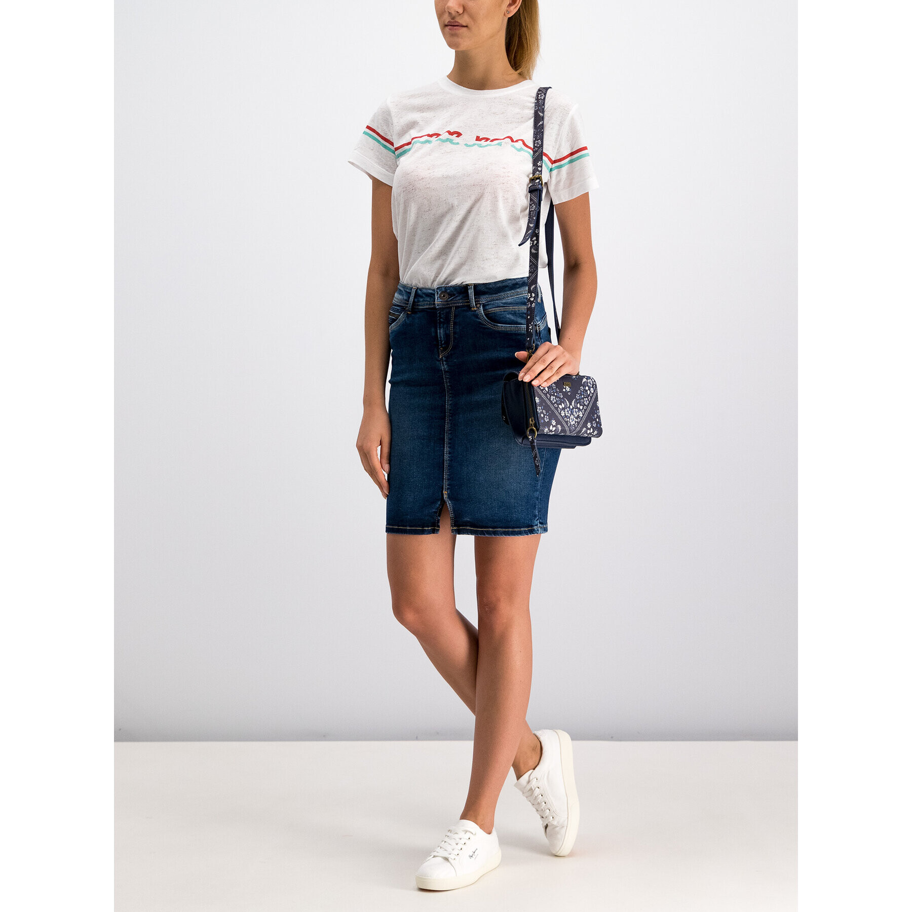 Pepe Jeans Тишърт PL504077 Бял Regular Fit - Pepit.bg