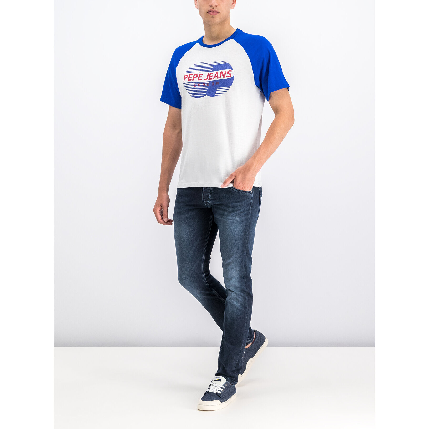 Pepe Jeans Тишърт PM506538 Бял Regular Fit - Pepit.bg