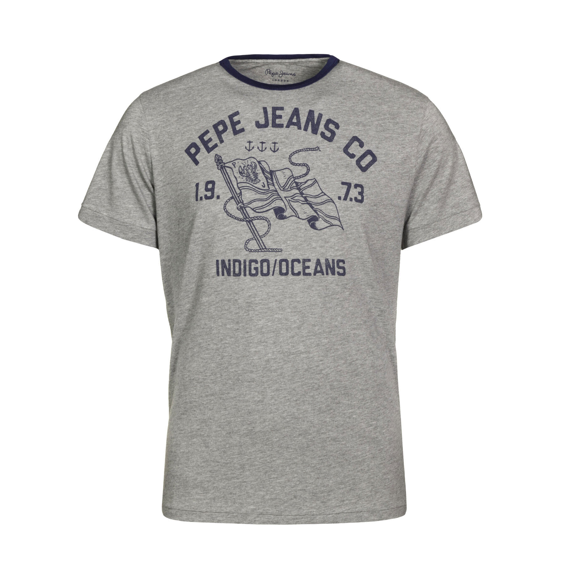 Pepe Jeans Тишърт PM506547 Сив Regular Fit - Pepit.bg