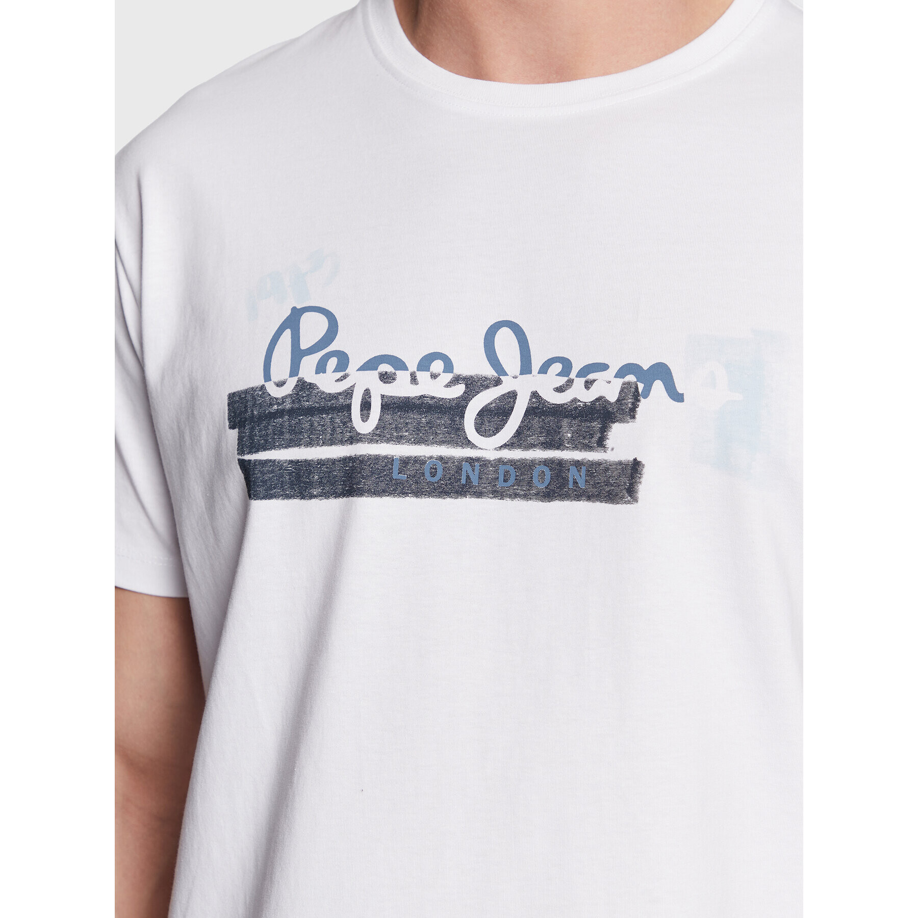 Pepe Jeans Тишърт Rafa PM508673 Бял Regular Fit - Pepit.bg