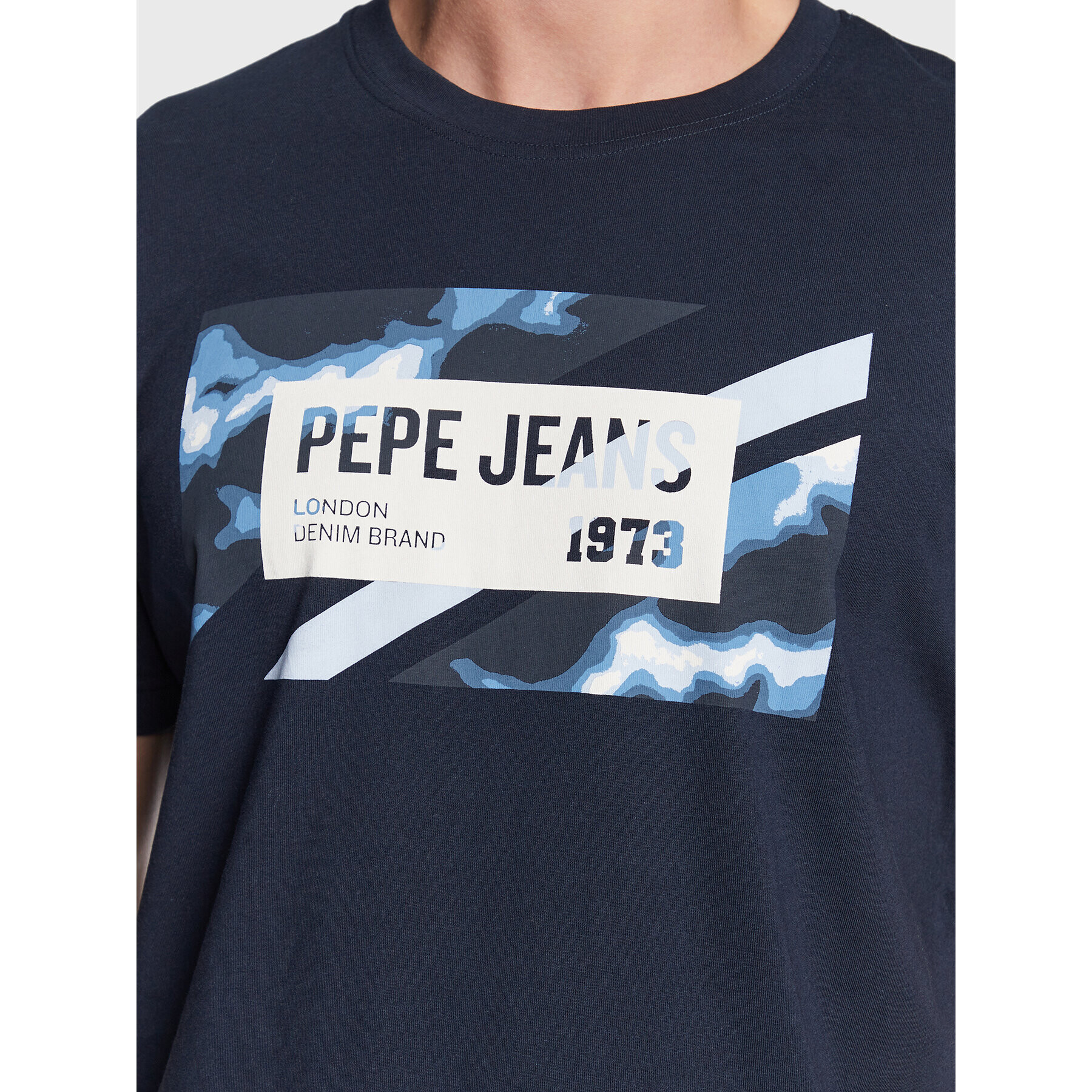 Pepe Jeans Тишърт Rederick PM508685 Тъмносин Regular Fit - Pepit.bg
