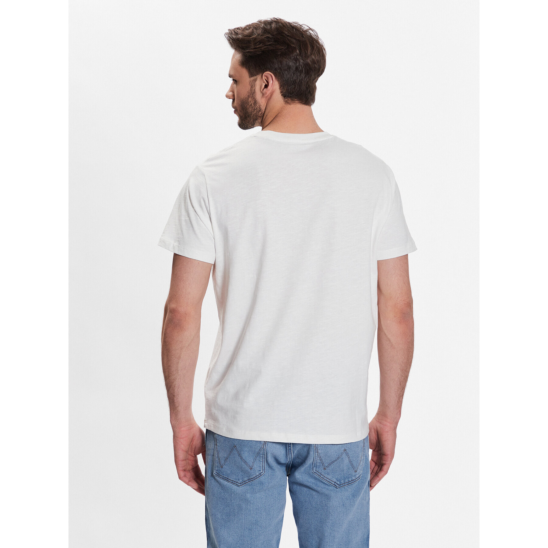 Pepe Jeans Тишърт Ricco PM508695 Бял Regular Fit - Pepit.bg