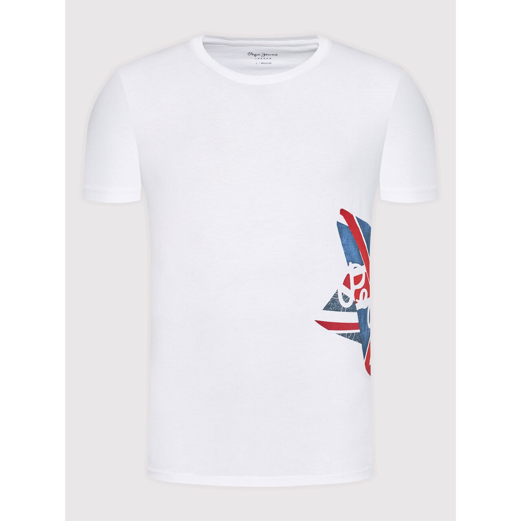 Pepe Jeans Тишърт Ronny PM508021 Бял Regular Fit - Pepit.bg