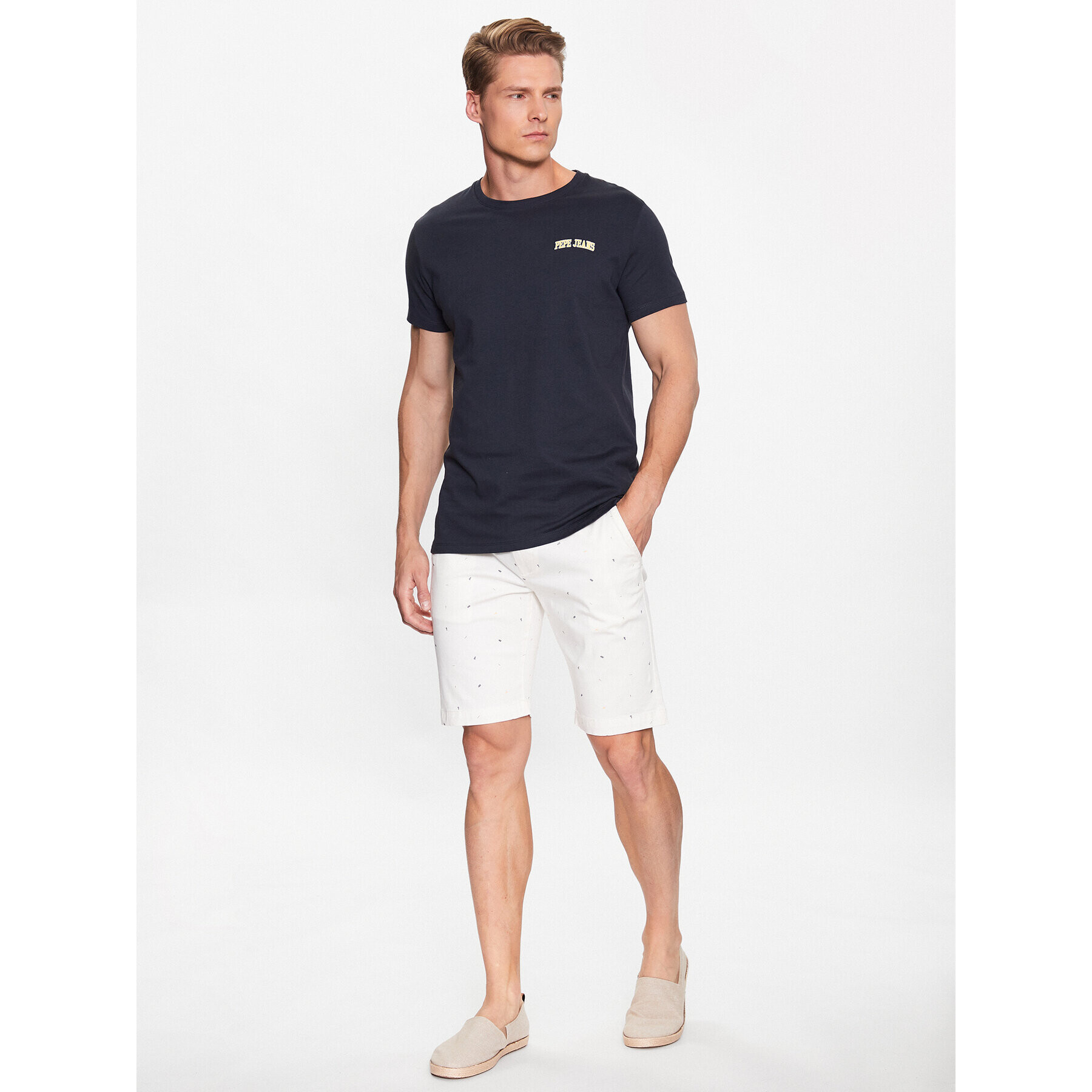 Pepe Jeans Тишърт Ronson PM508708 Тъмносин Regular Fit - Pepit.bg