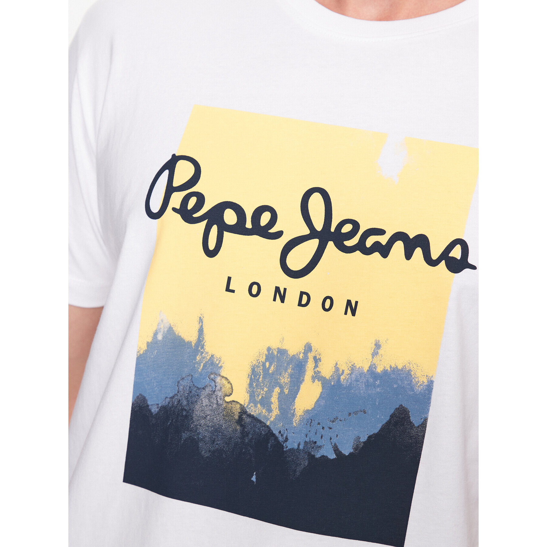Pepe Jeans Тишърт Roslyn PM508713 Бял Regular Fit - Pepit.bg