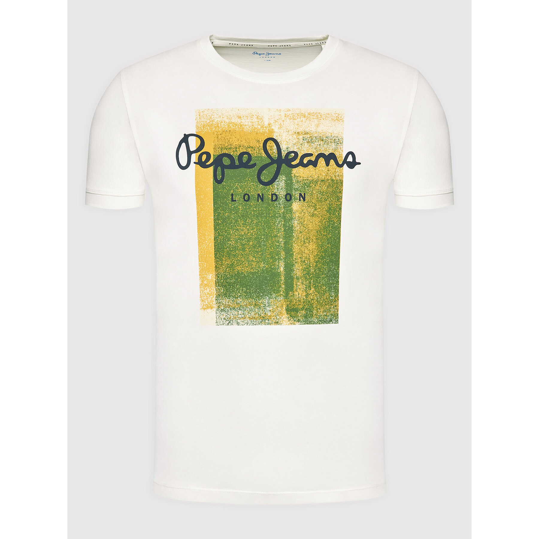 Pepe Jeans Тишърт Sawyer PM508542 Бял Regular Fit - Pepit.bg