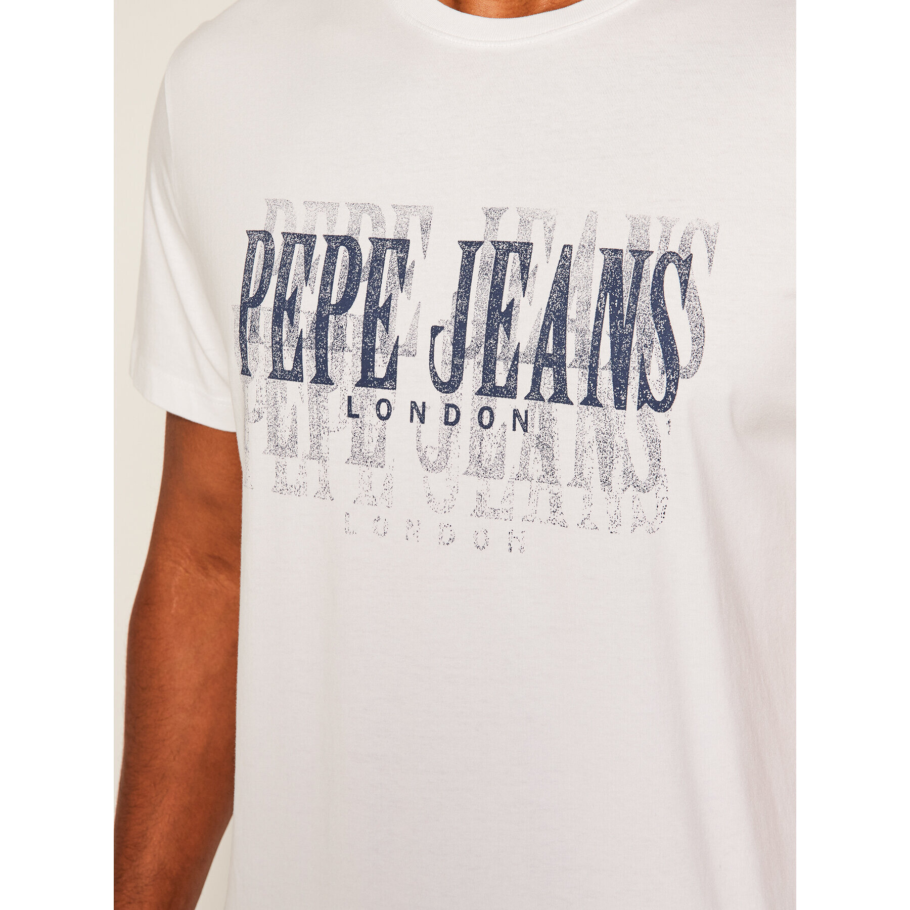 Pepe Jeans Тишърт Snow PM507286 Бял Regular Fit - Pepit.bg