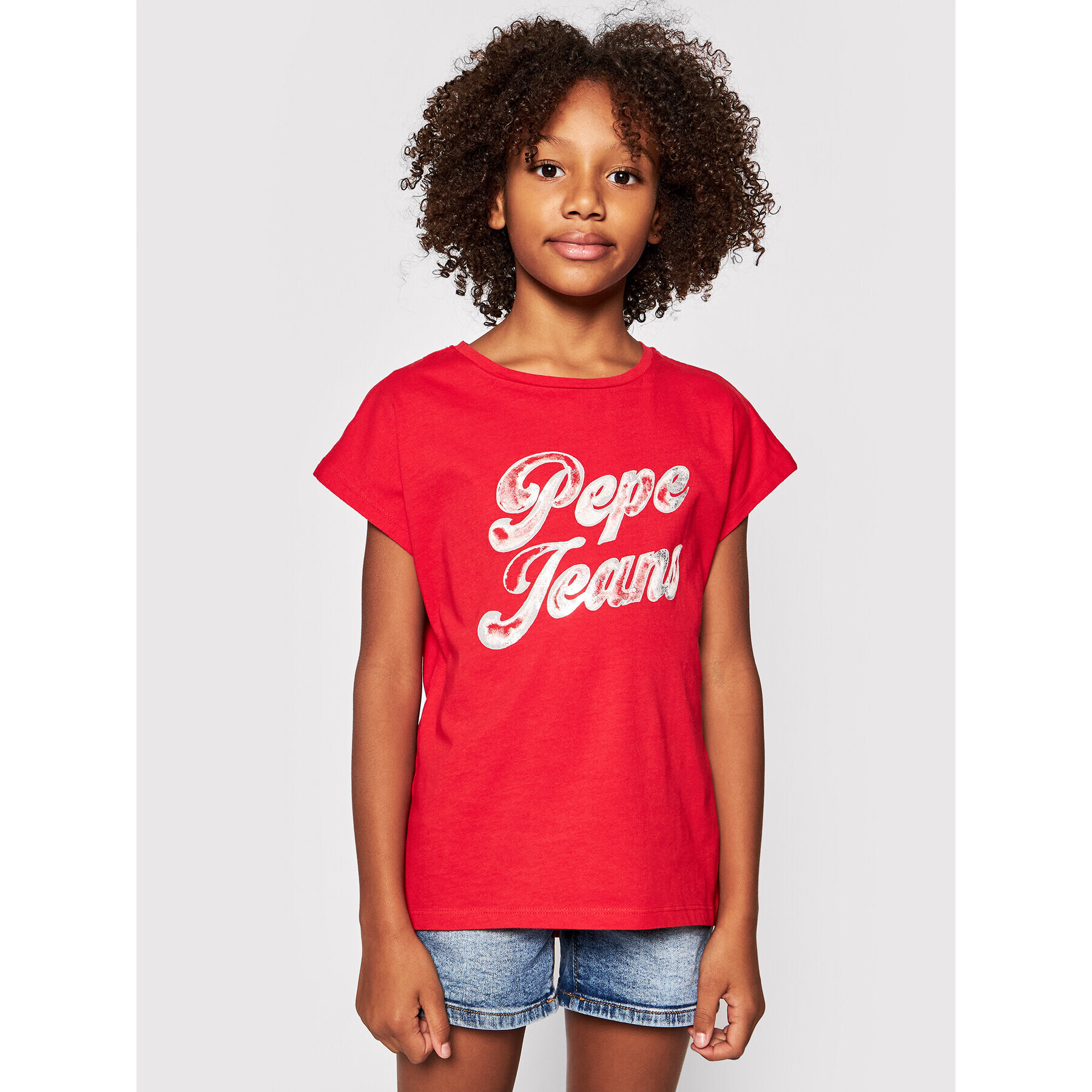 Pepe Jeans Тишърт Sonia PG502709 Червен Regular Fit - Pepit.bg