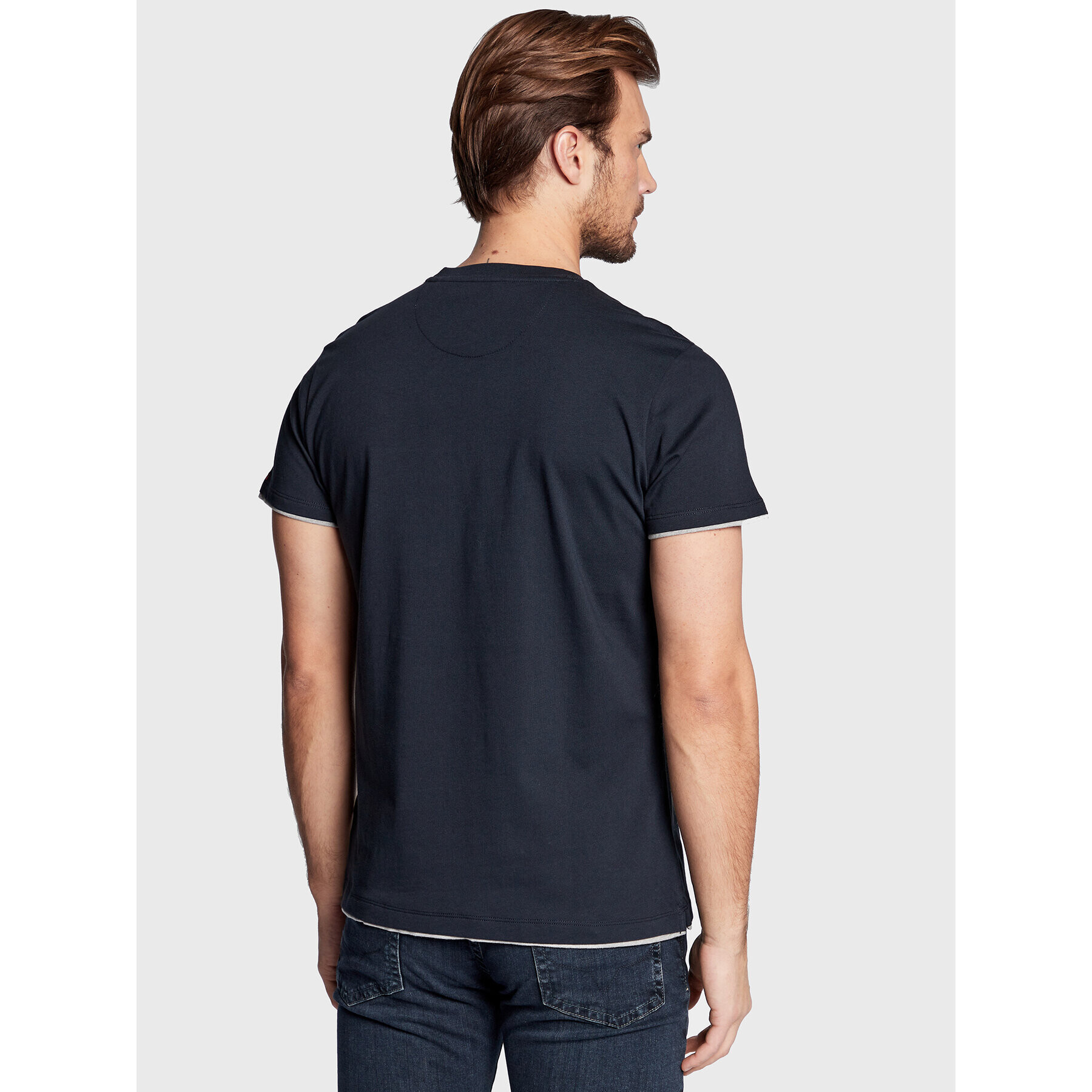 Pepe Jeans Тишърт Sutton PM508504 Тъмносин Regular Fit - Pepit.bg