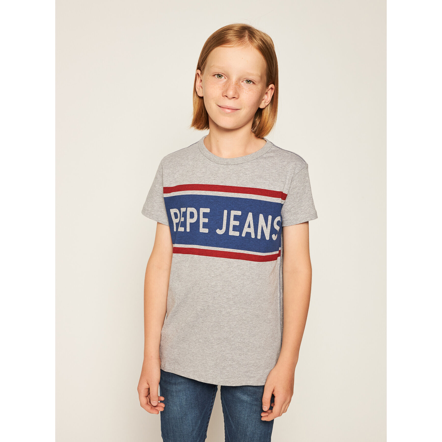 Pepe Jeans Тишърт Talton PB502689 Сив Regular Fit - Pepit.bg