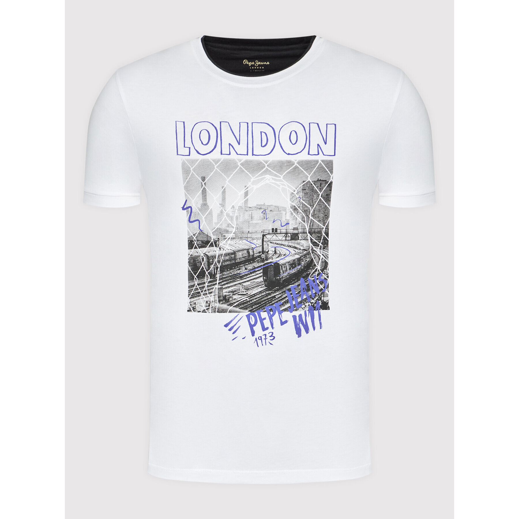 Pepe Jeans Тишърт Toby PM508030 Бял Regular Fit - Pepit.bg