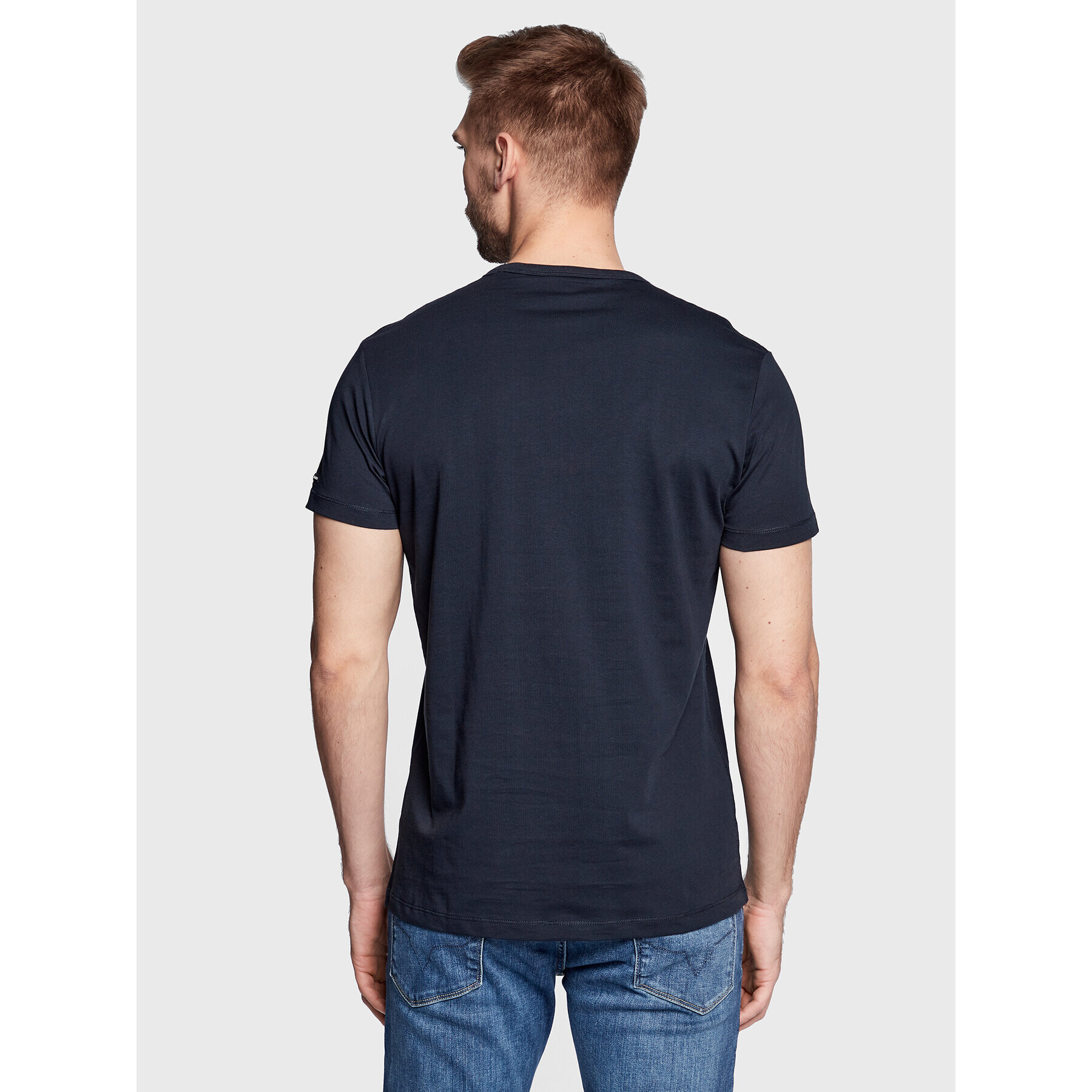 Pepe Jeans Тишърт Trevor PM508534 Тъмносин Slim Fit - Pepit.bg