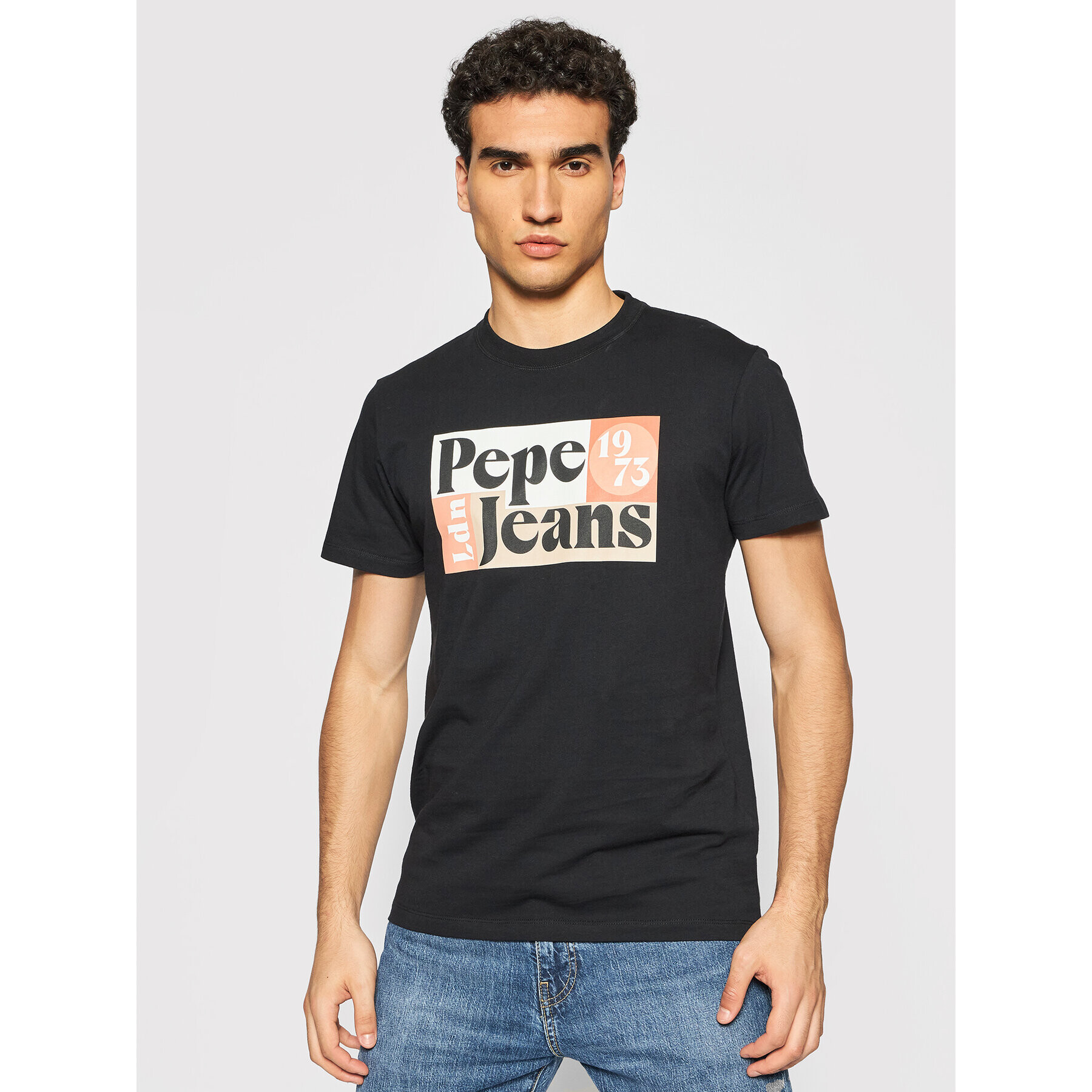 Pepe Jeans Тишърт Wells PM507875 Черен Regular Fit - Pepit.bg