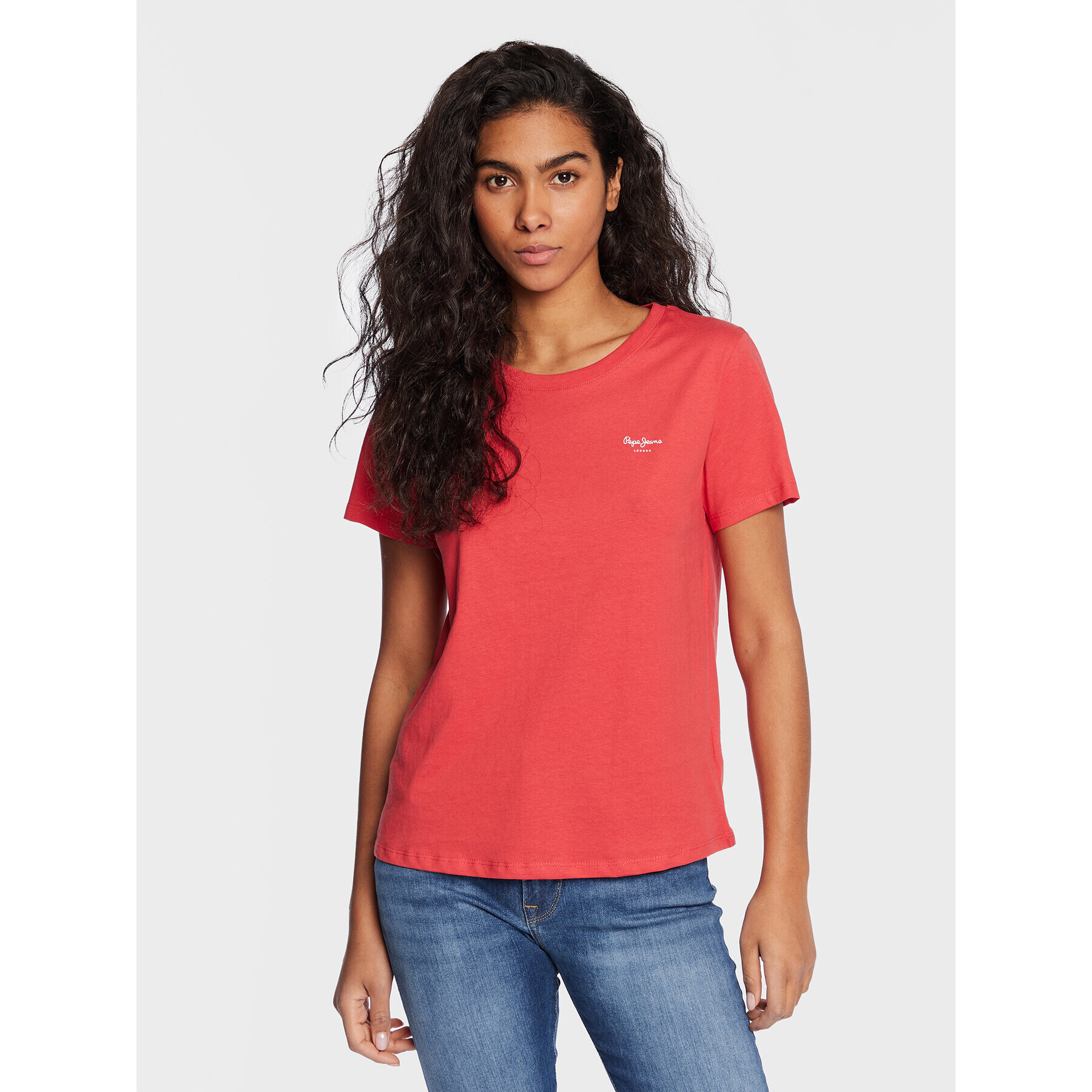 Pepe Jeans Тишърт Wendy Chest PL505481 Червен Regular Fit - Pepit.bg