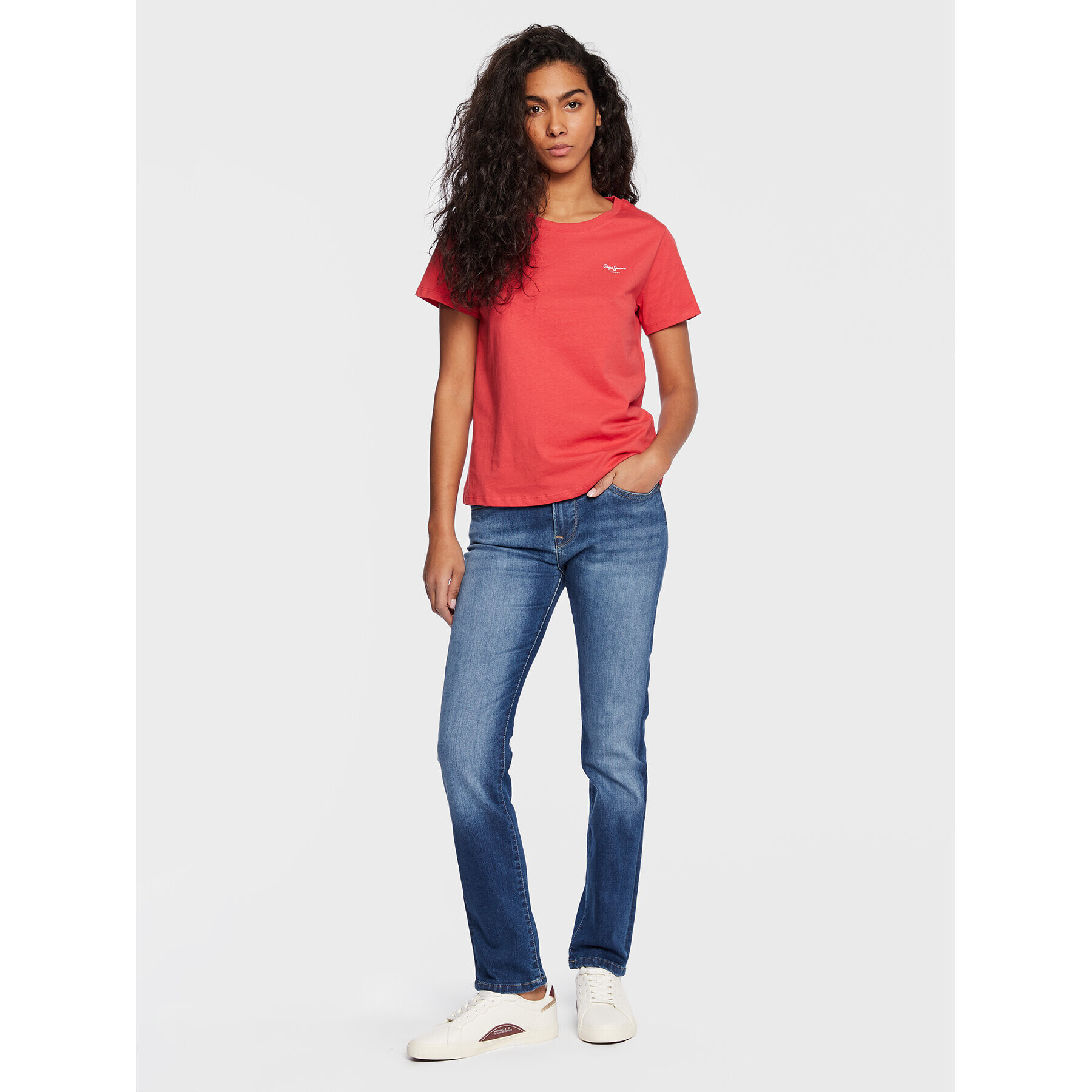 Pepe Jeans Тишърт Wendy Chest PL505481 Червен Regular Fit - Pepit.bg