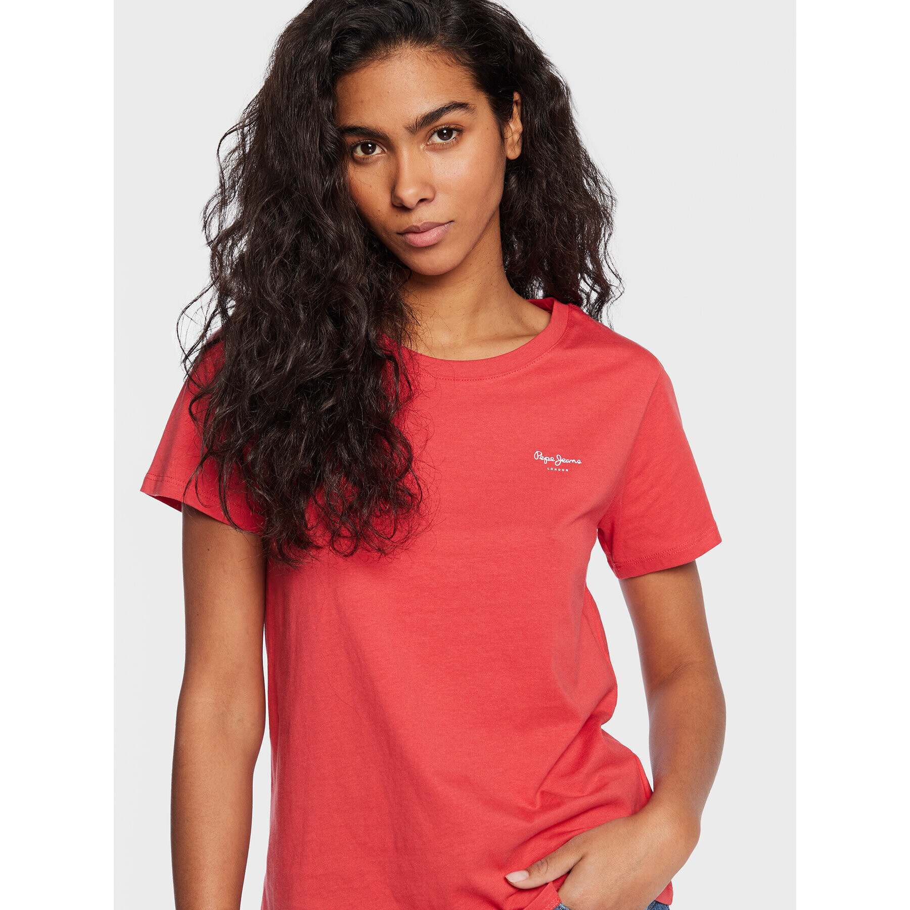 Pepe Jeans Тишърт Wendy Chest PL505481 Червен Regular Fit - Pepit.bg