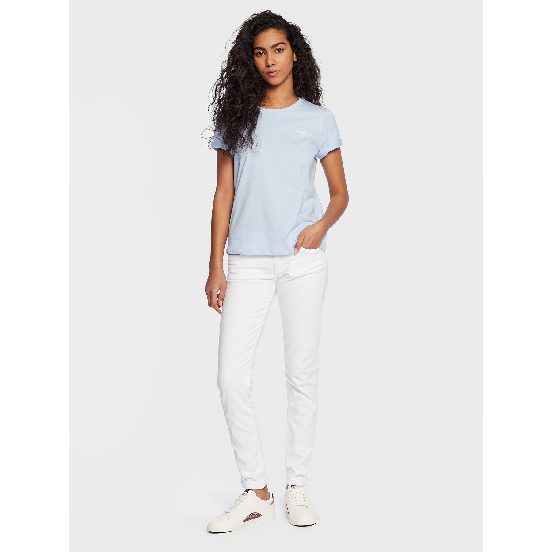 Pepe Jeans Тишърт Wendy Chest PL505481 Син Regular Fit - Pepit.bg