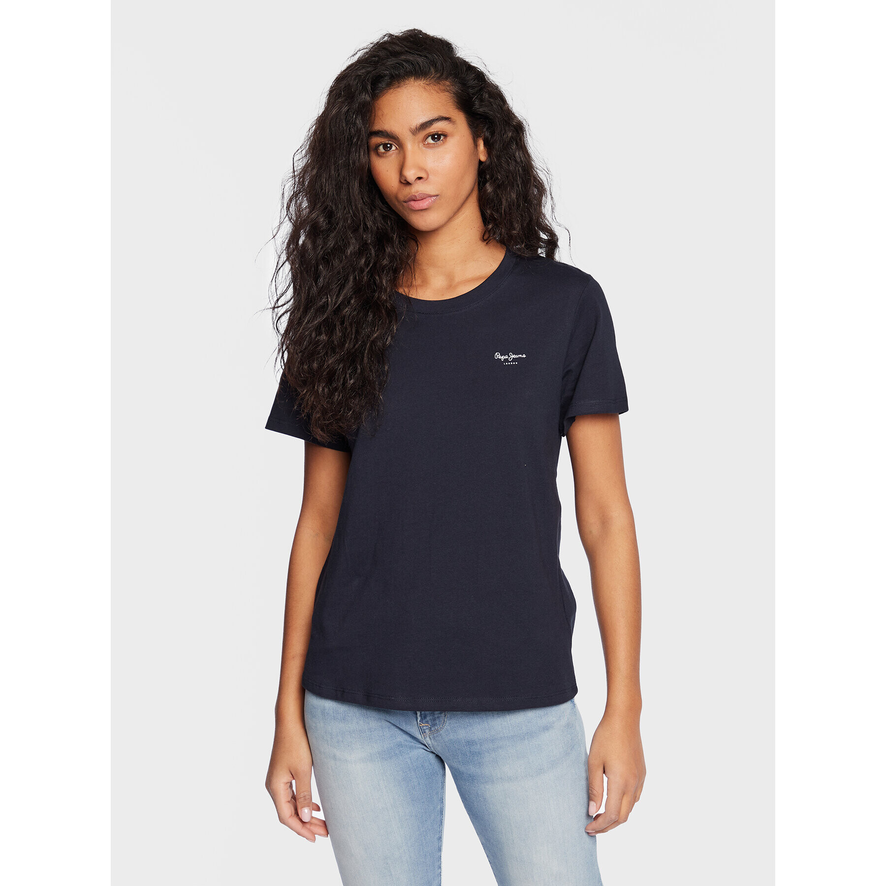 Pepe Jeans Тишърт Wendy Chest PL505481 Тъмносин Regular Fit - Pepit.bg
