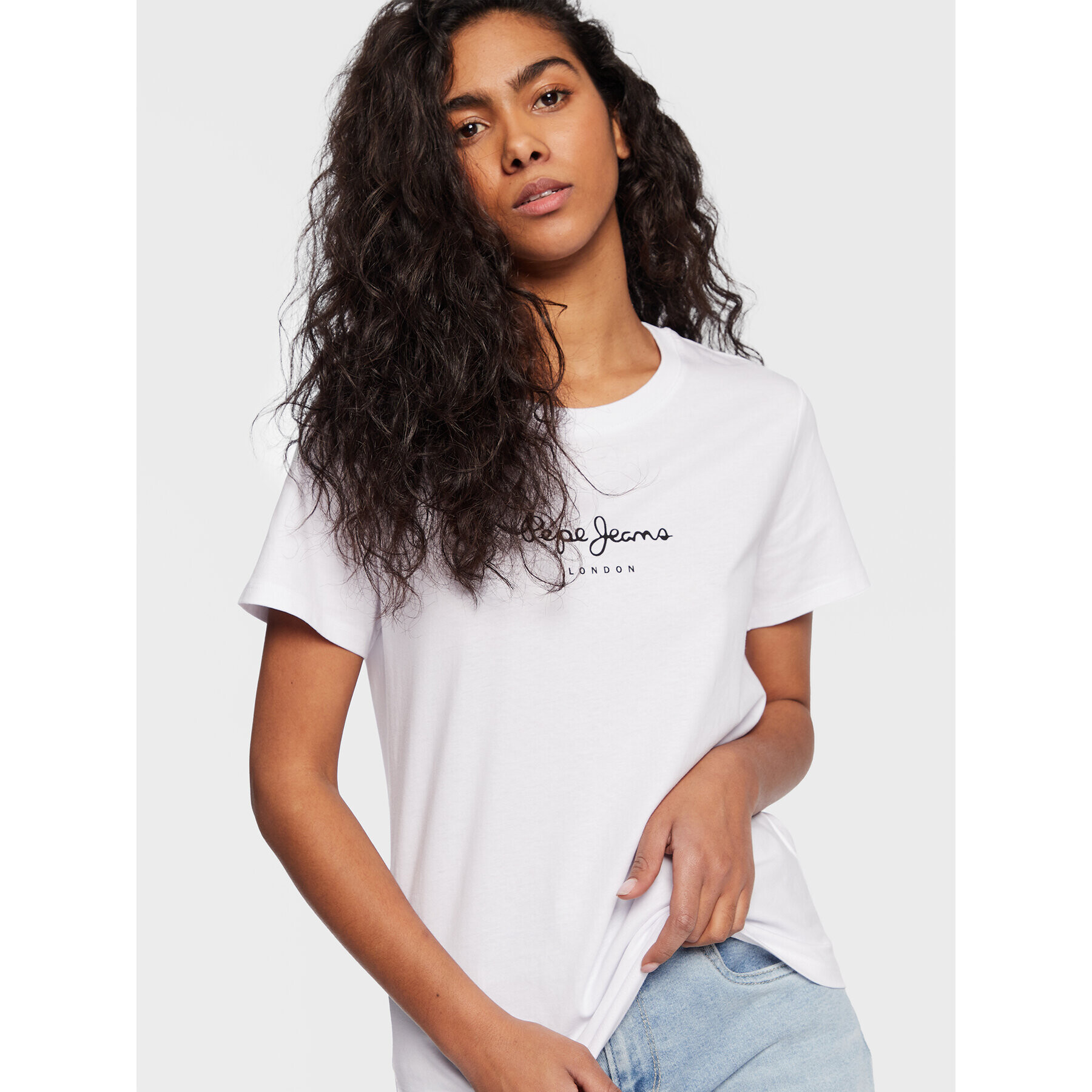 Pepe Jeans Тишърт Wendy PL505480 Бял Regular Fit - Pepit.bg