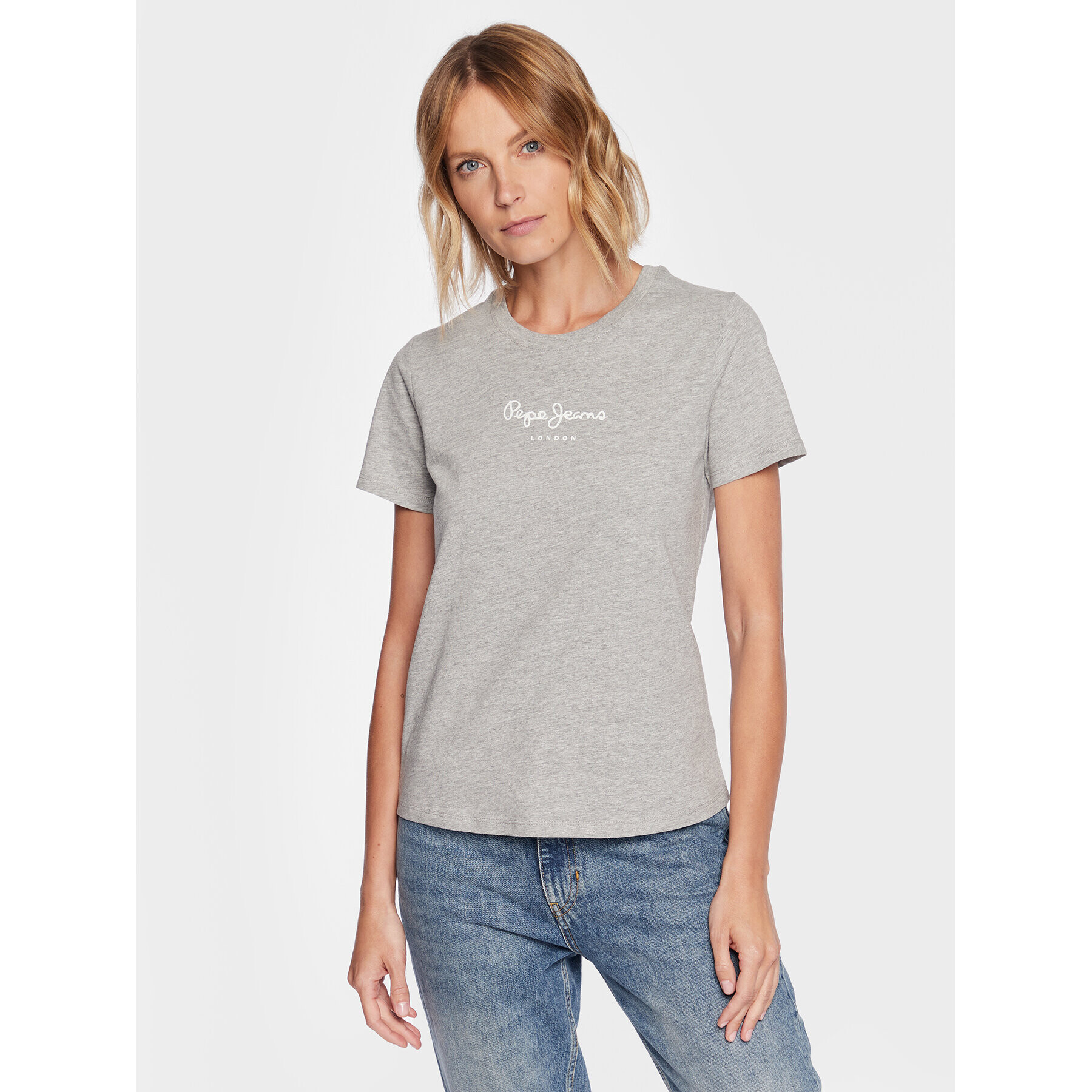 Pepe Jeans Тишърт Wendy PL505480 Сив Regular Fit - Pepit.bg