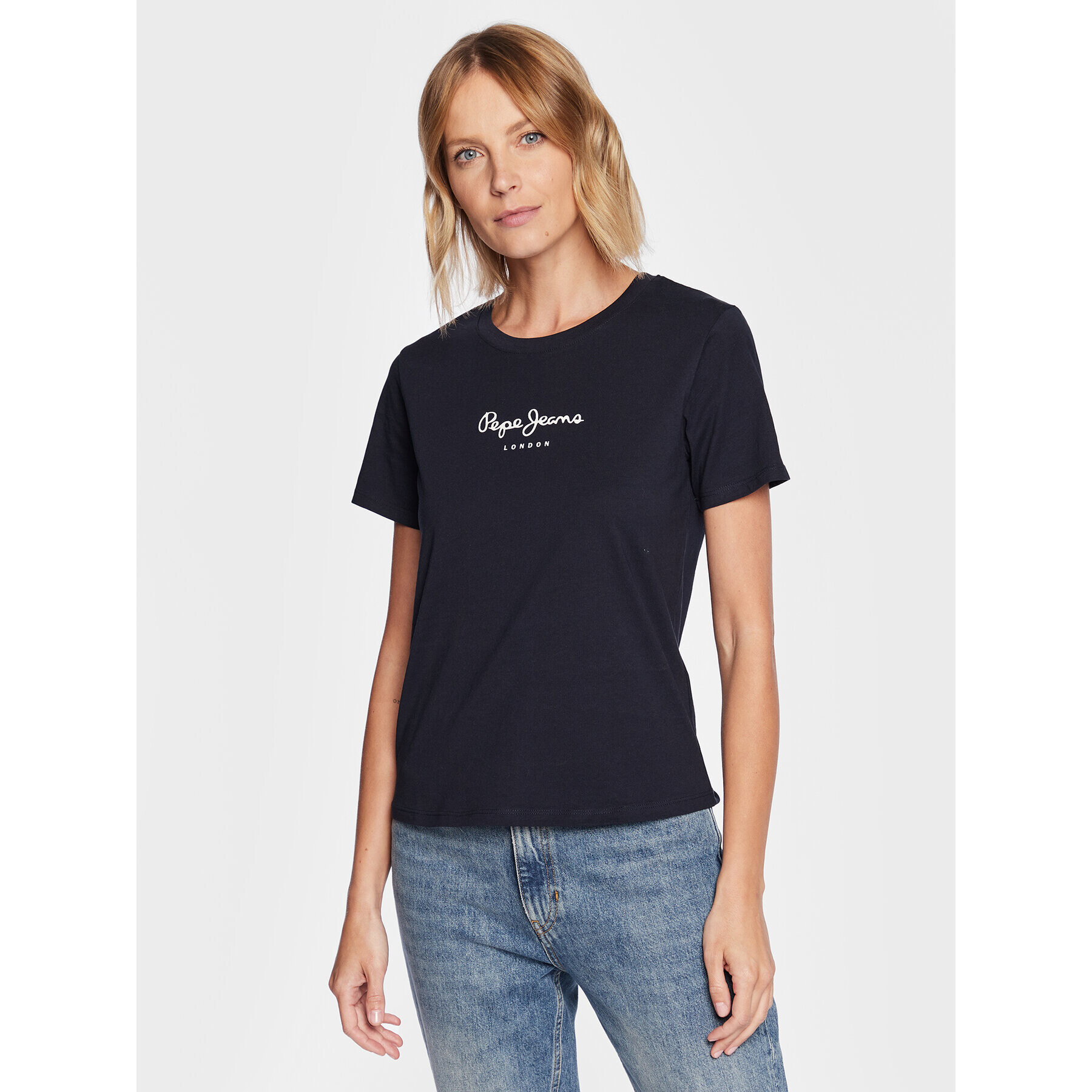 Pepe Jeans Тишърт Wendy PL505480 Тъмносин Regular Fit - Pepit.bg