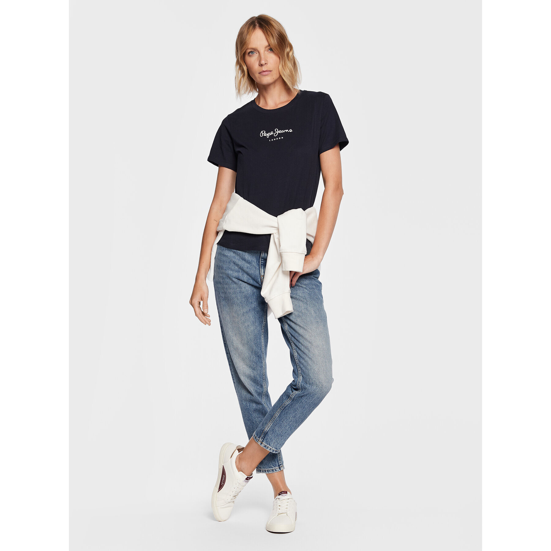 Pepe Jeans Тишърт Wendy PL505480 Тъмносин Regular Fit - Pepit.bg