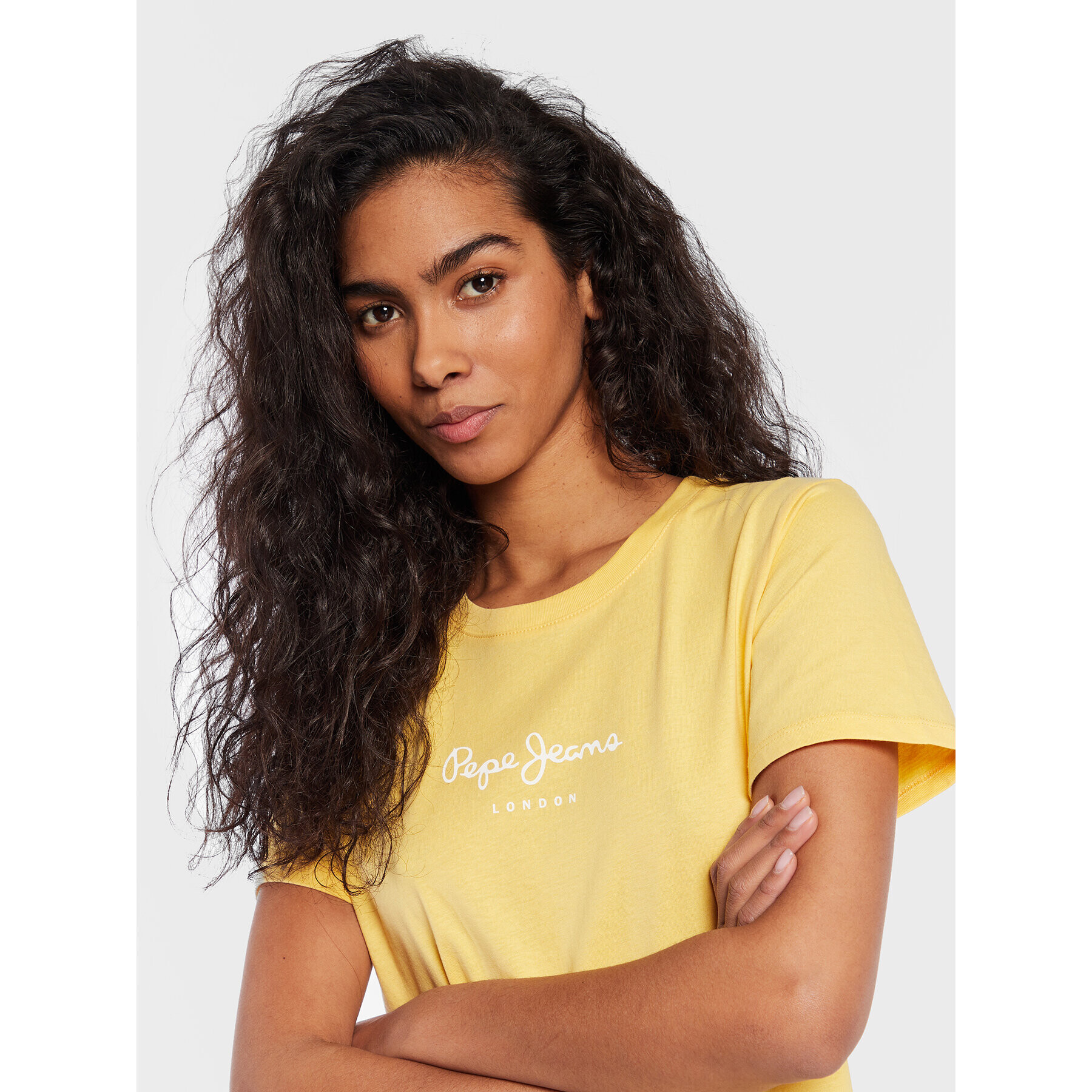 Pepe Jeans Тишърт Wendy PL505480 Жълт Regular Fit - Pepit.bg