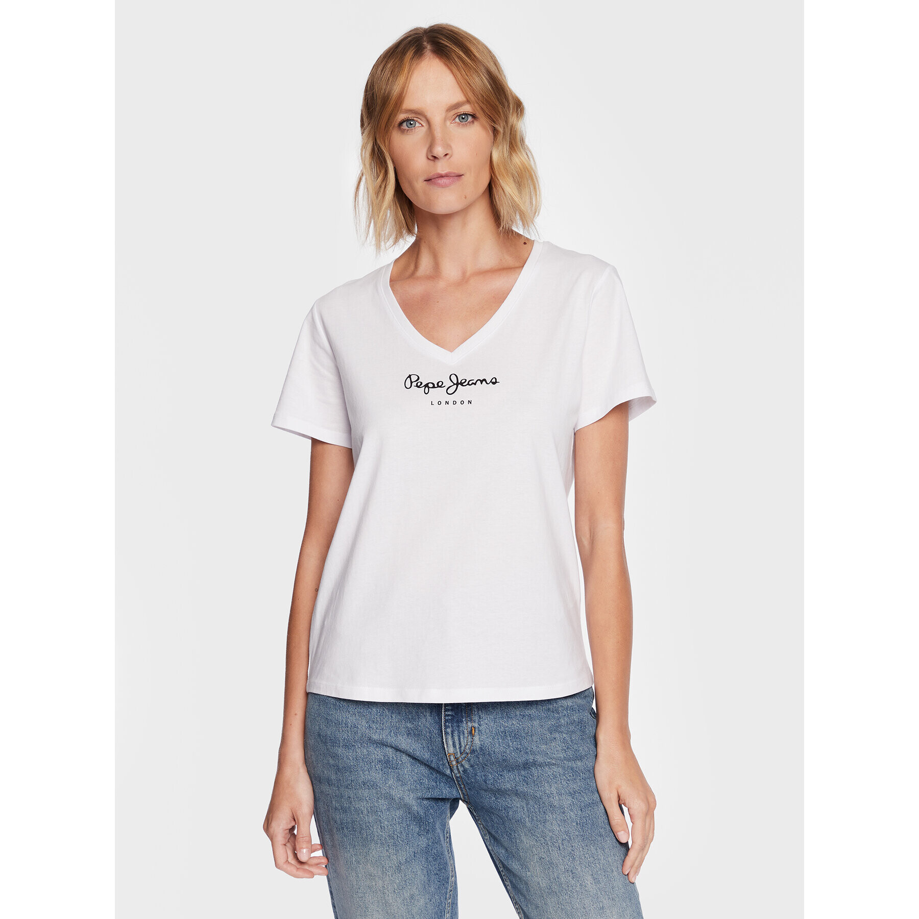 Pepe Jeans Тишърт Wendy PL505482 Бял Regular Fit - Pepit.bg