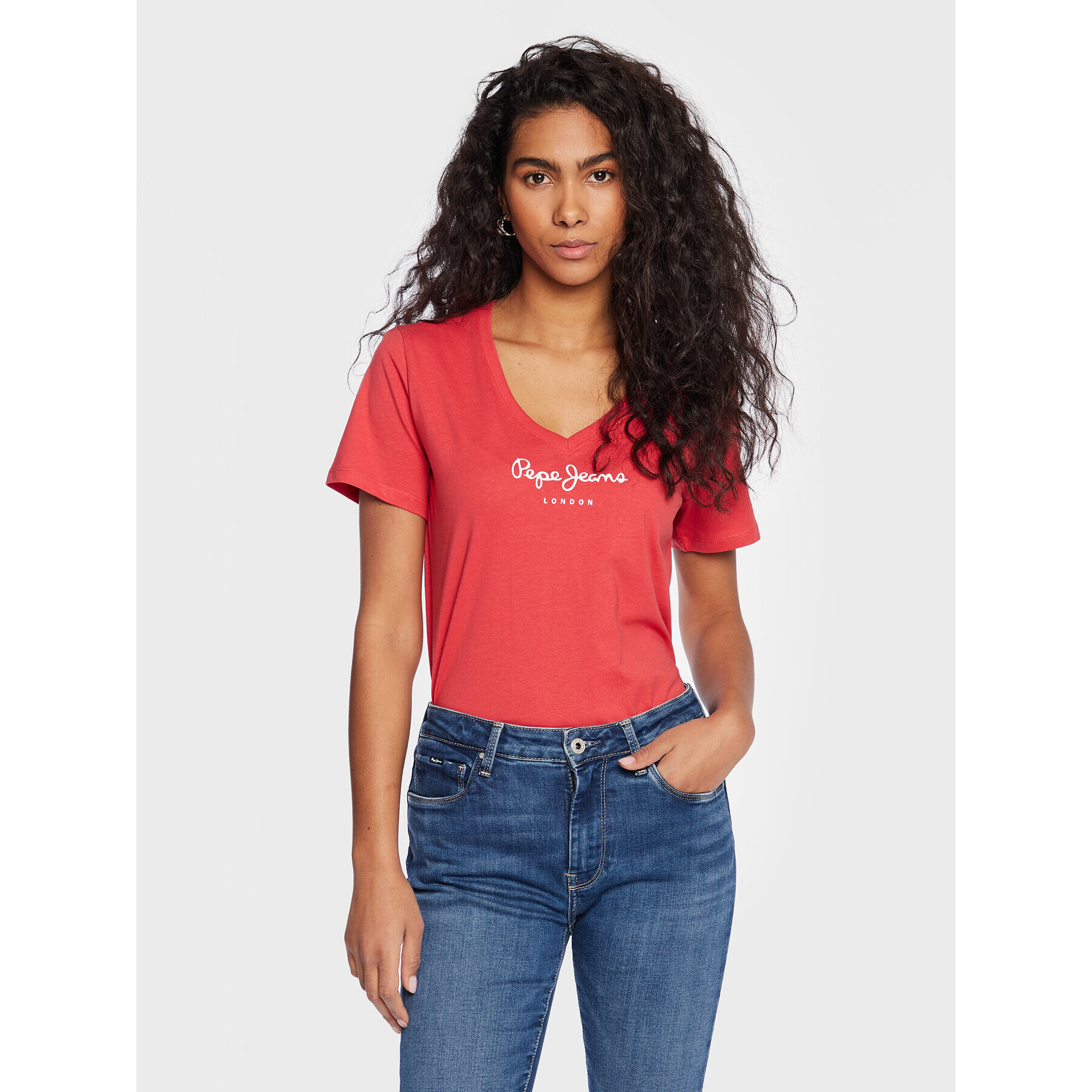 Pepe Jeans Тишърт Wendy PL505482 Червен Regular Fit - Pepit.bg