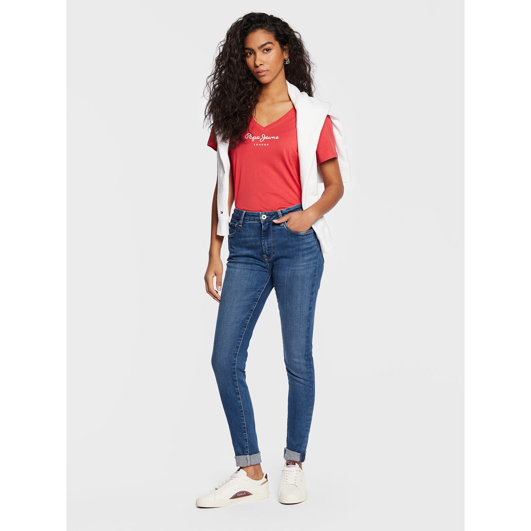 Pepe Jeans Тишърт Wendy PL505482 Червен Regular Fit - Pepit.bg