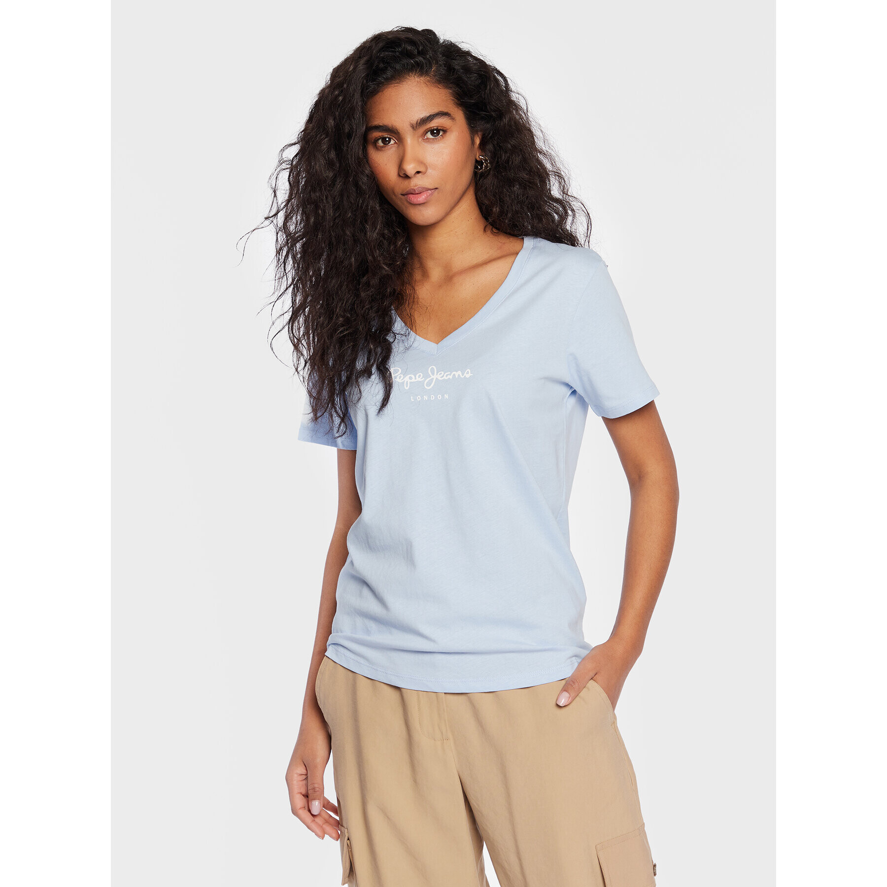 Pepe Jeans Тишърт Wendy PL505482 Син Regular Fit - Pepit.bg