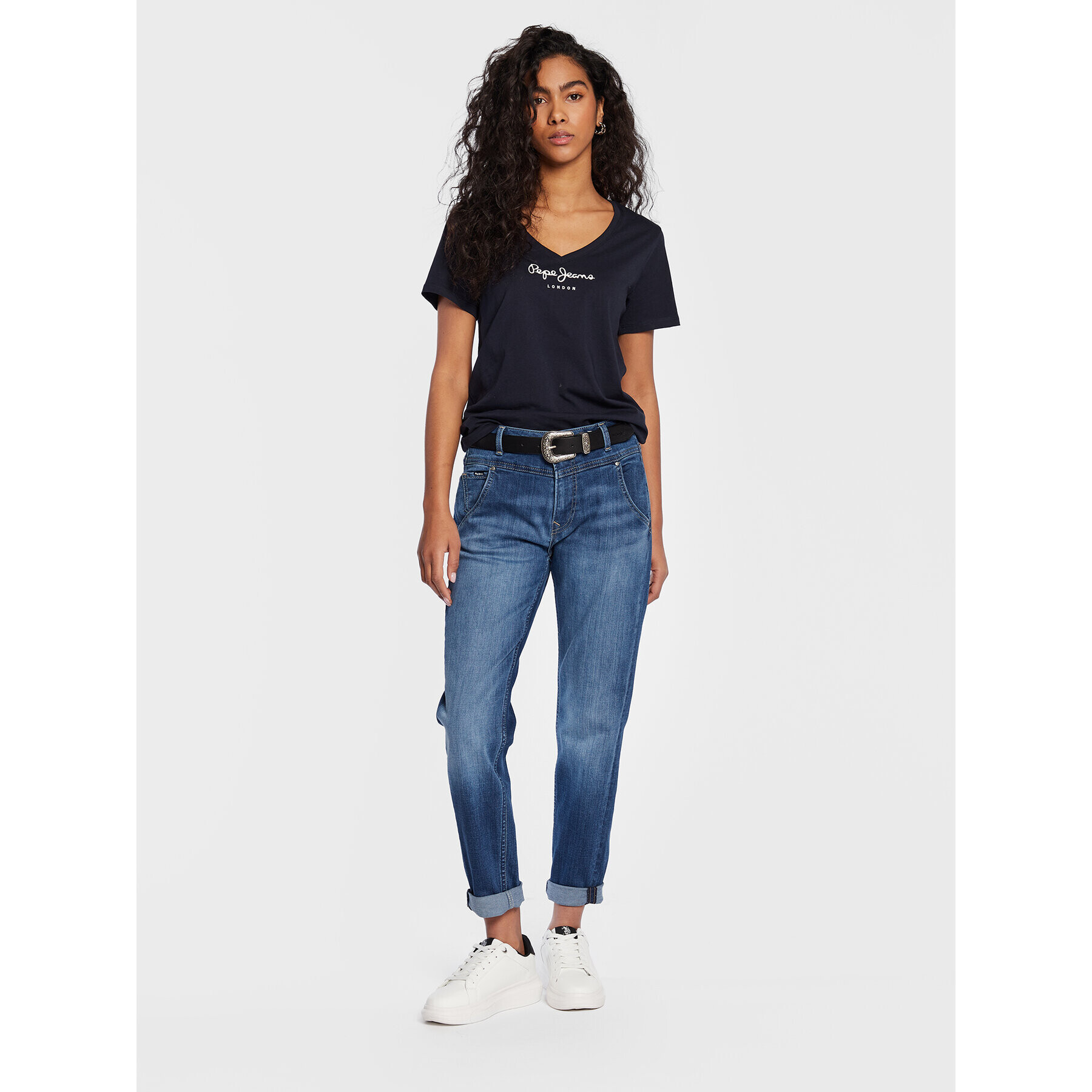 Pepe Jeans Тишърт Wendy PL505482 Тъмносин Regular Fit - Pepit.bg