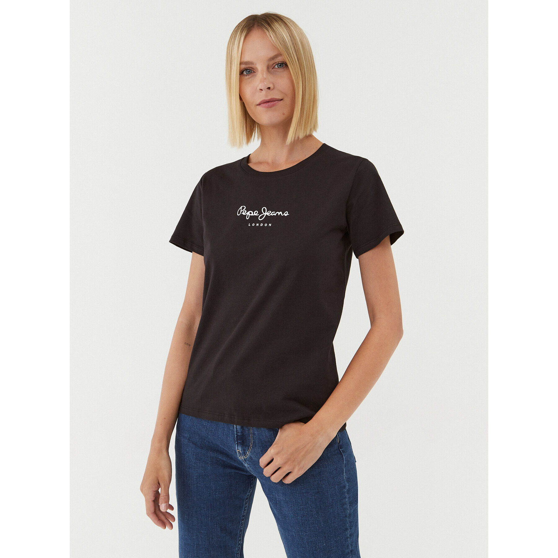 Pepe Jeans Тишърт Wendys PL505710 Черен Regular Fit - Pepit.bg
