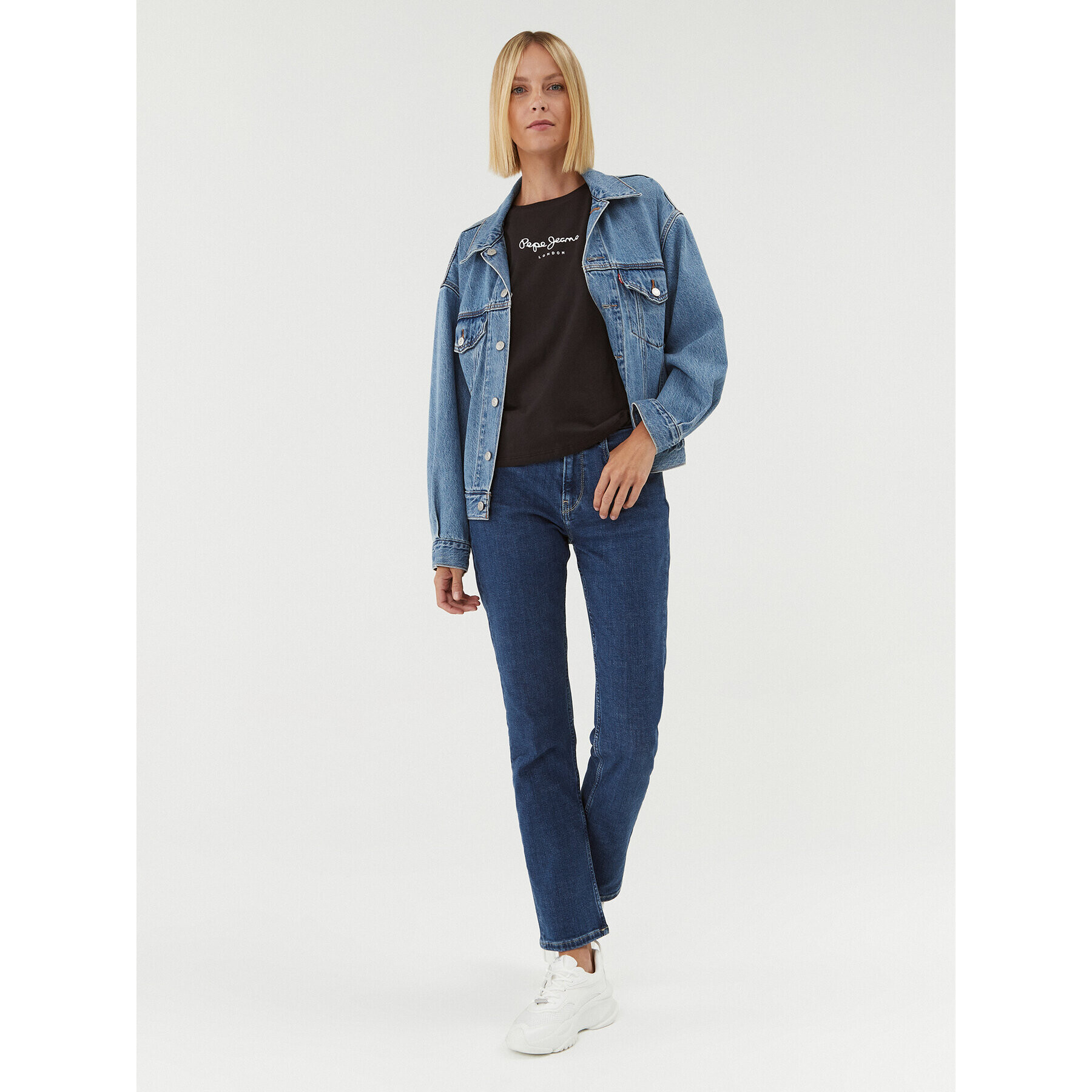 Pepe Jeans Тишърт Wendys PL505710 Черен Regular Fit - Pepit.bg
