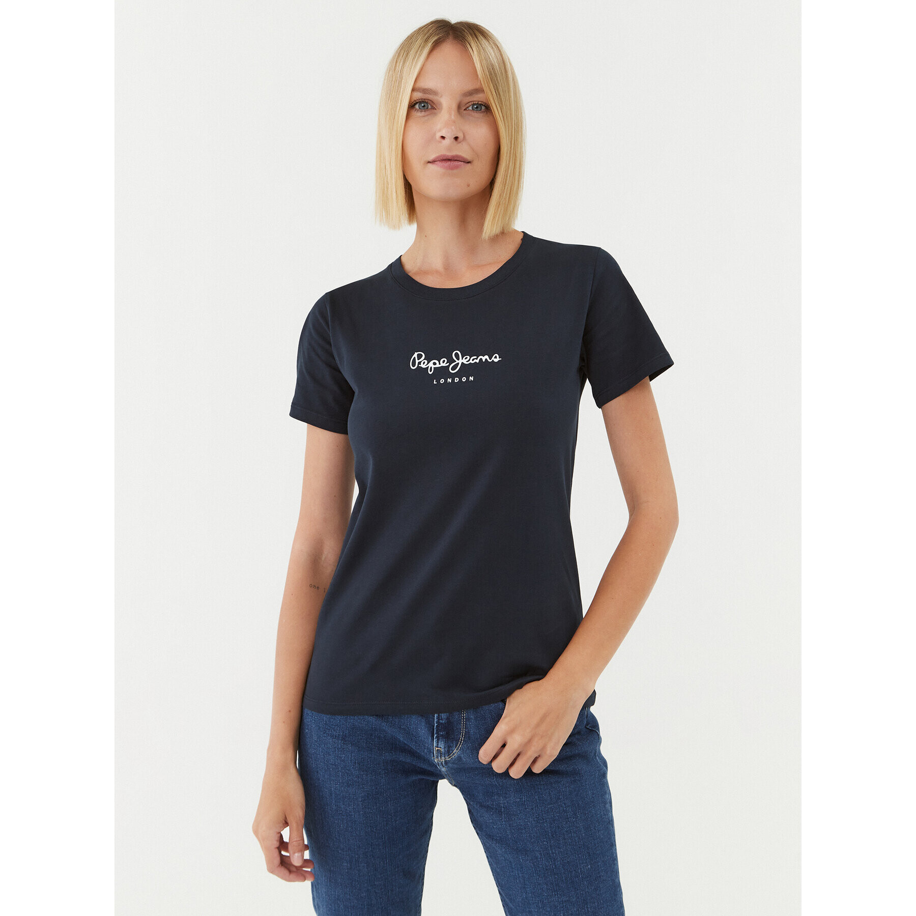 Pepe Jeans Тишърт Wendys PL505710 Тъмносин Regular Fit - Pepit.bg