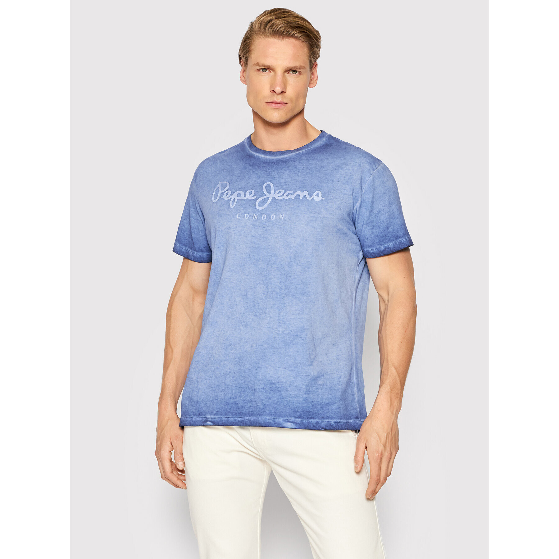 Pepe Jeans Тишърт West Sir New N PM508275 Син Regular Fit - Pepit.bg