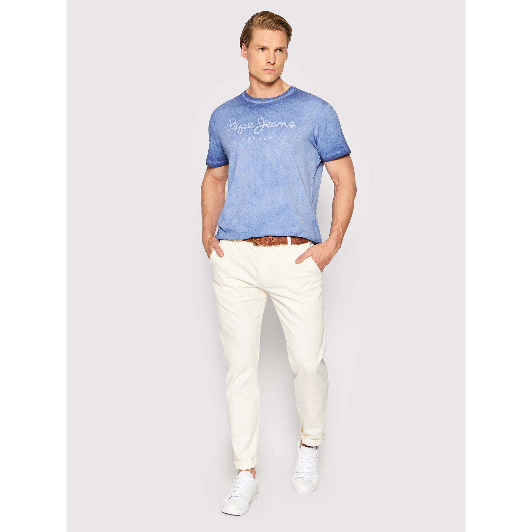 Pepe Jeans Тишърт West Sir New N PM508275 Син Regular Fit - Pepit.bg